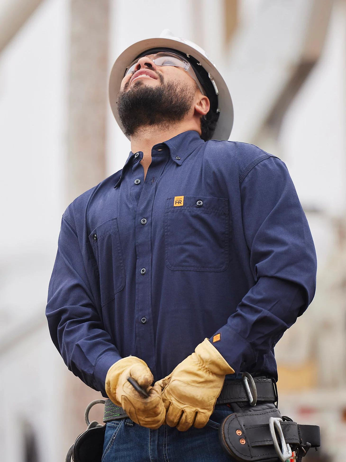 Wrangler® FR Flame-Resistant Riggs Twill Solid Work Shirt | Men's SHIRTS | Wrangler® Product Image