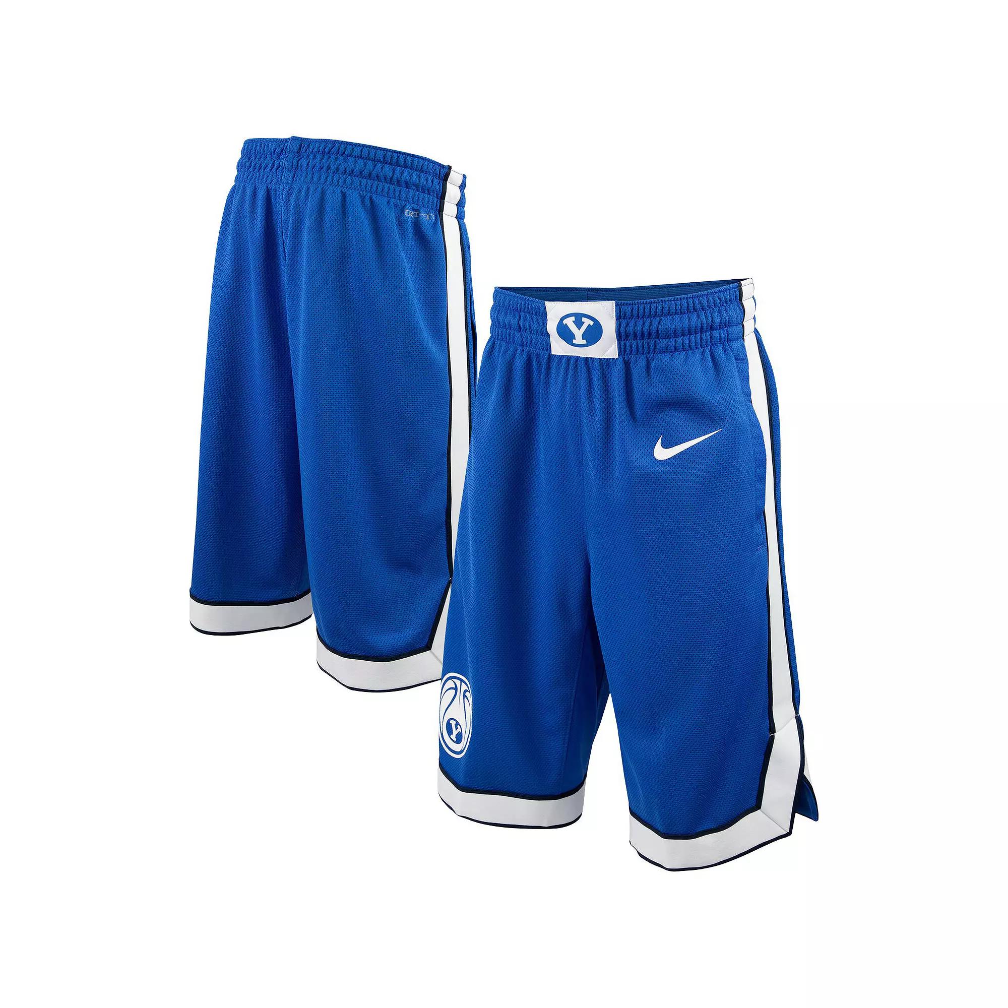Men's Nike Royal BYU Cougars Replica Performance Basketball Shorts, Size: Small, Blue Product Image