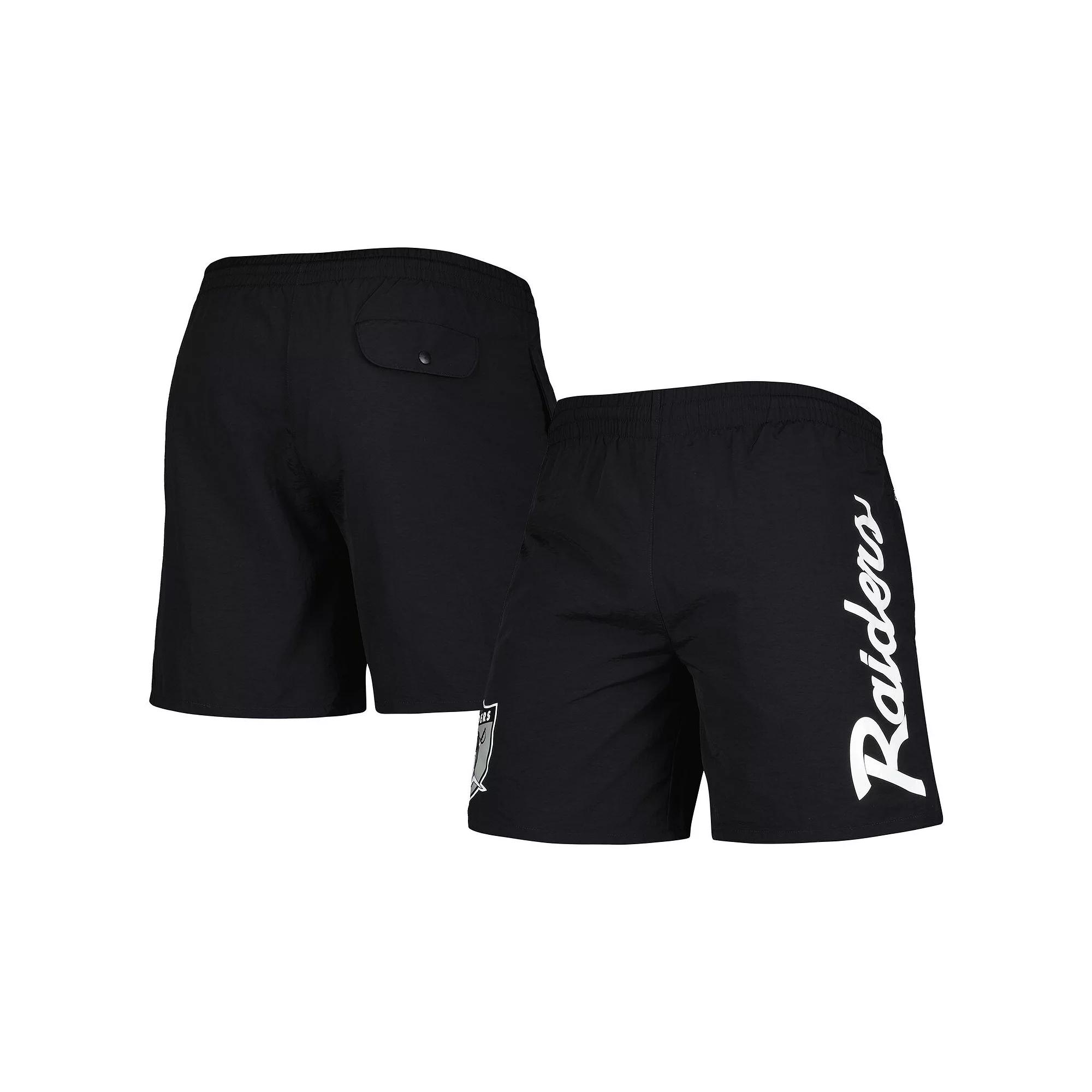 Mens Mitchell & Ness Black Las Vegas Raiders Team Essentials Nylon Shorts Product Image