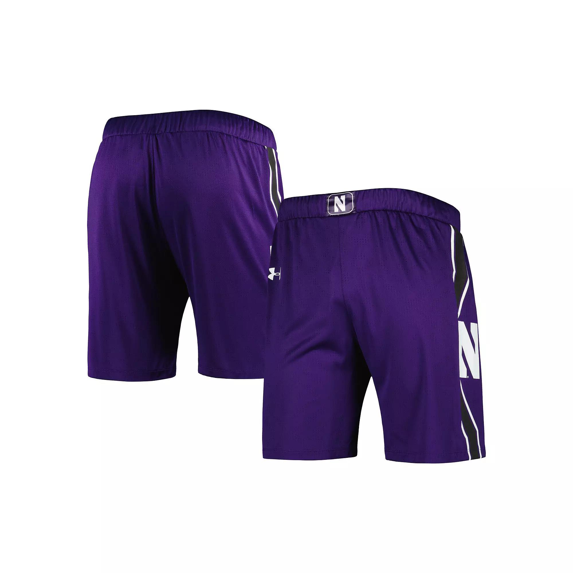 Men's Under Armour Purple Northwestern Wildcats Logo Replica Basketball Shorts,  Product Image