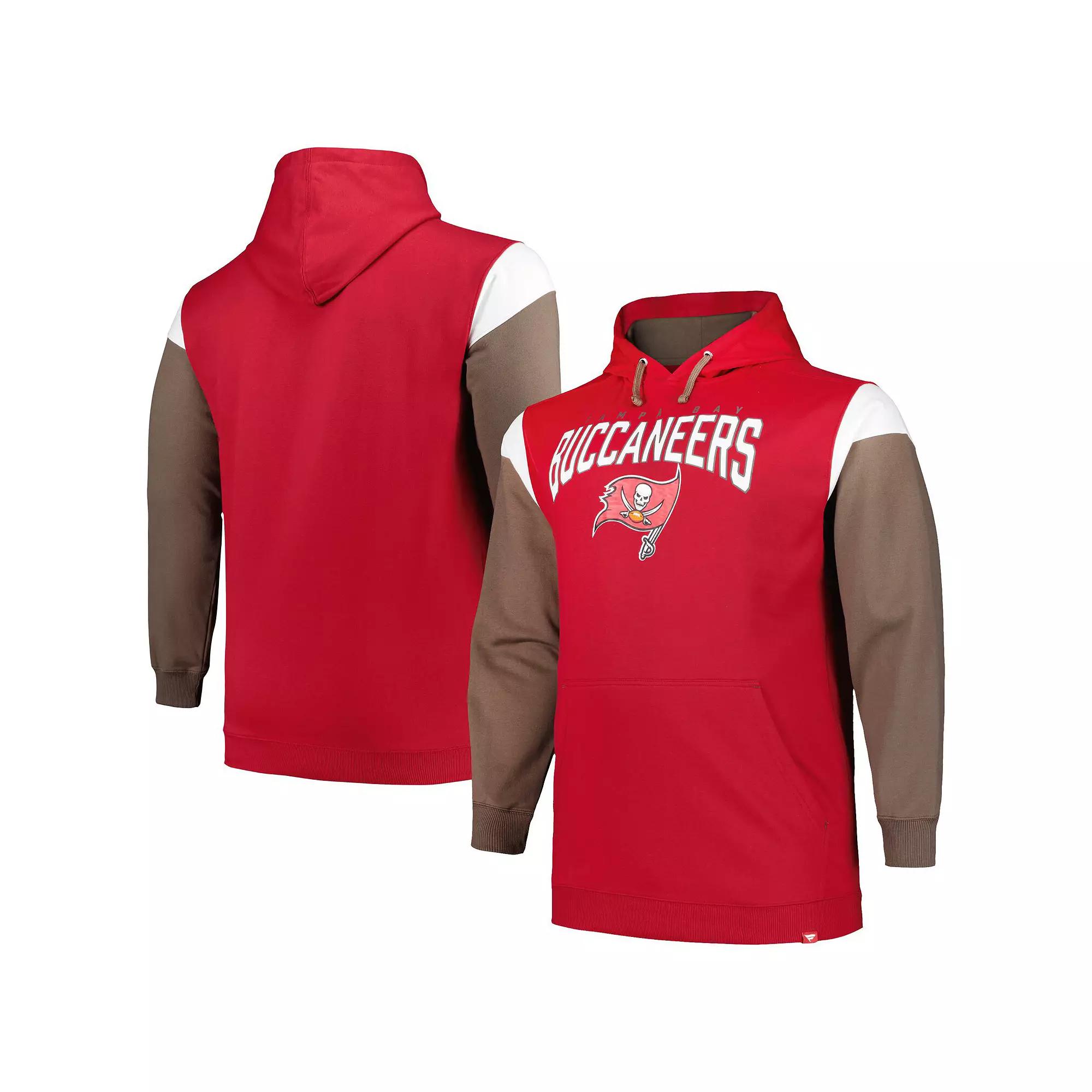 Men's Profile Red Tampa Bay Buccaneers Big & Tall Trench Battle Pullover Hoodie,  Product Image