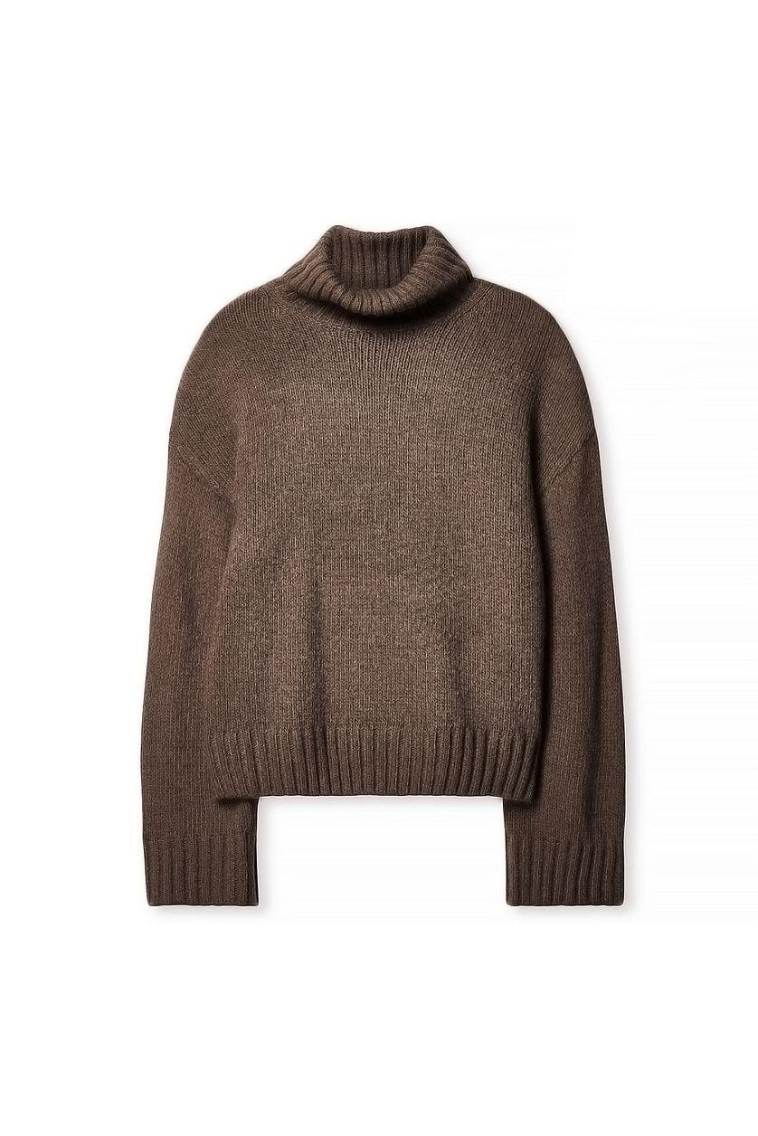 Turtle Neck Knitted Sweater Product Image