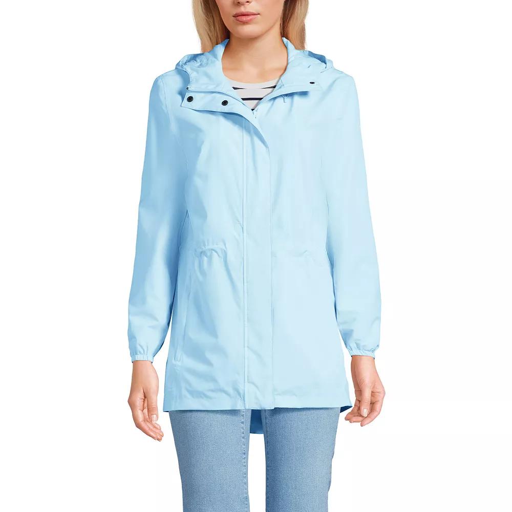 Petite Lands' End Hooded Packable Raincoat, Women's,  Product Image