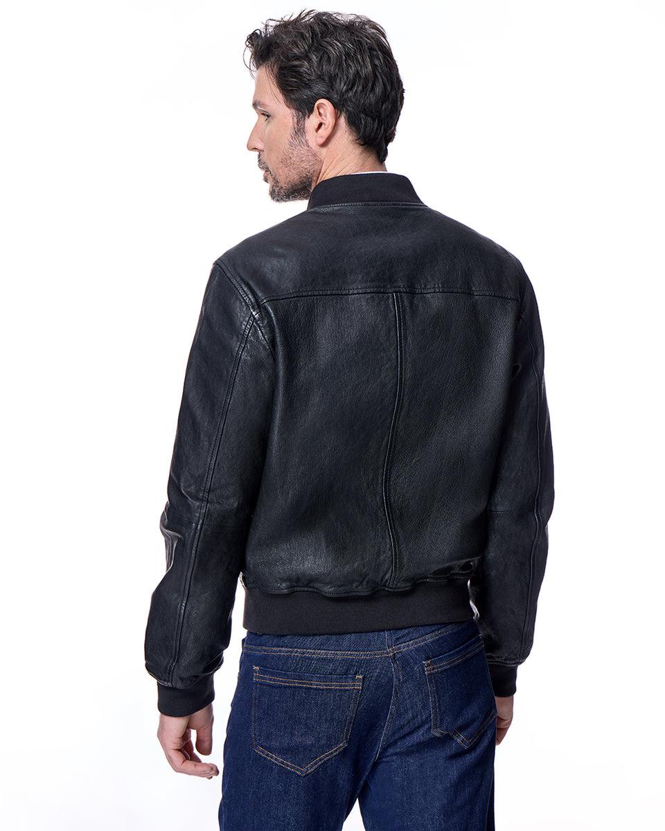 Men's Leather Bomber Product Image