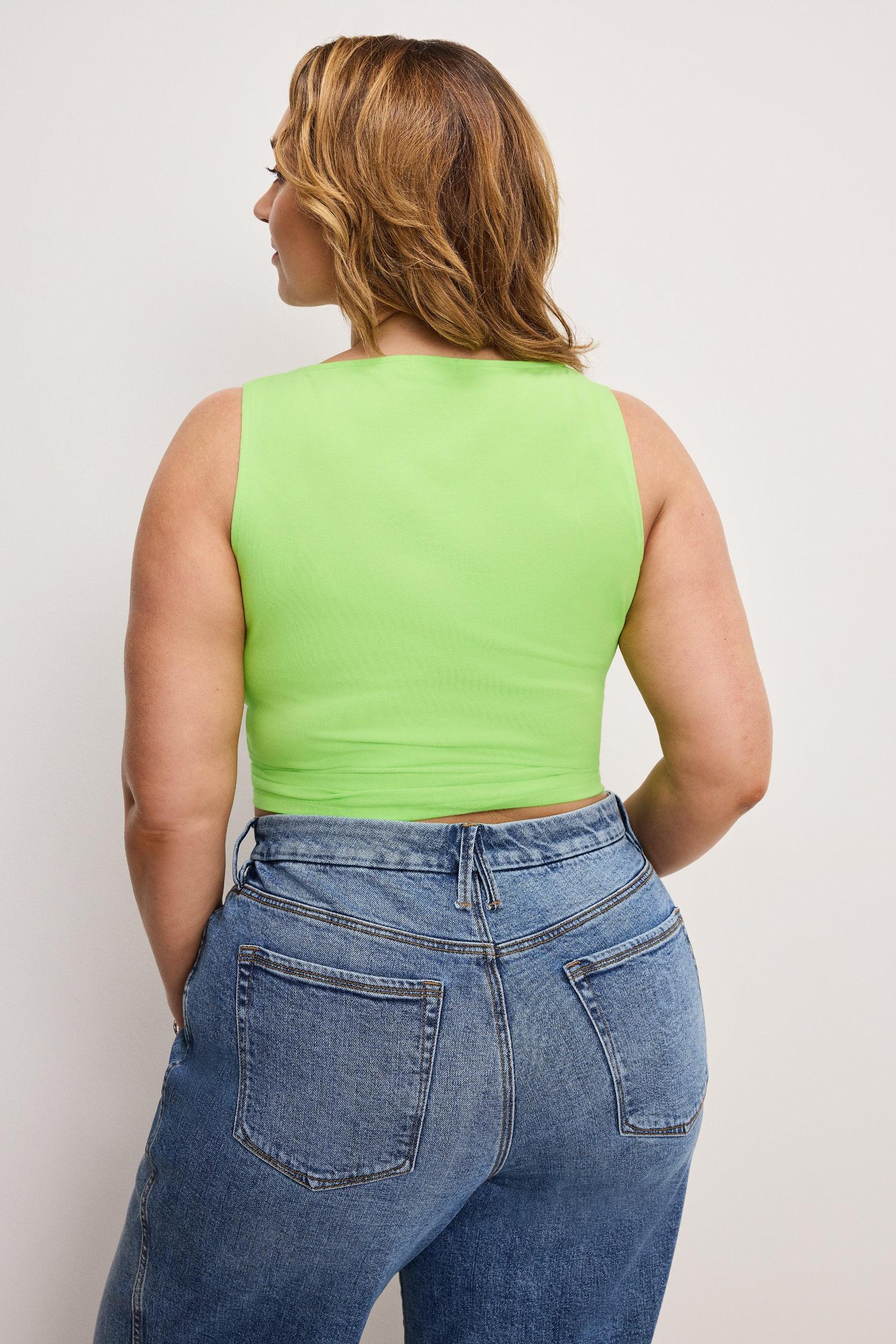 SUPER STRETCH BOATNECK TANK | LIME005 Product Image