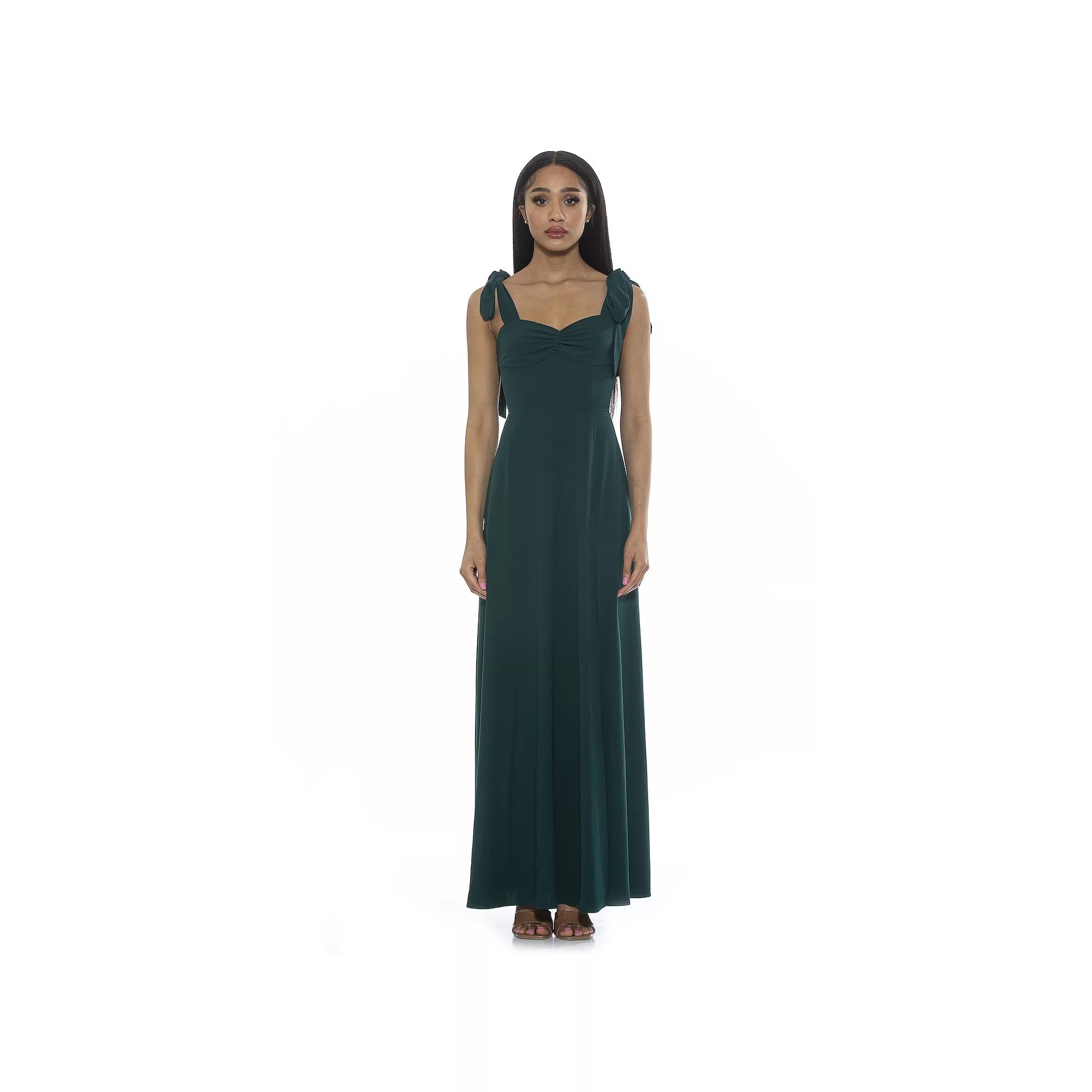Women's ALEXIA ADMOR Side Slit Sweetheart Maxi Dress, Size: 10, Green Product Image