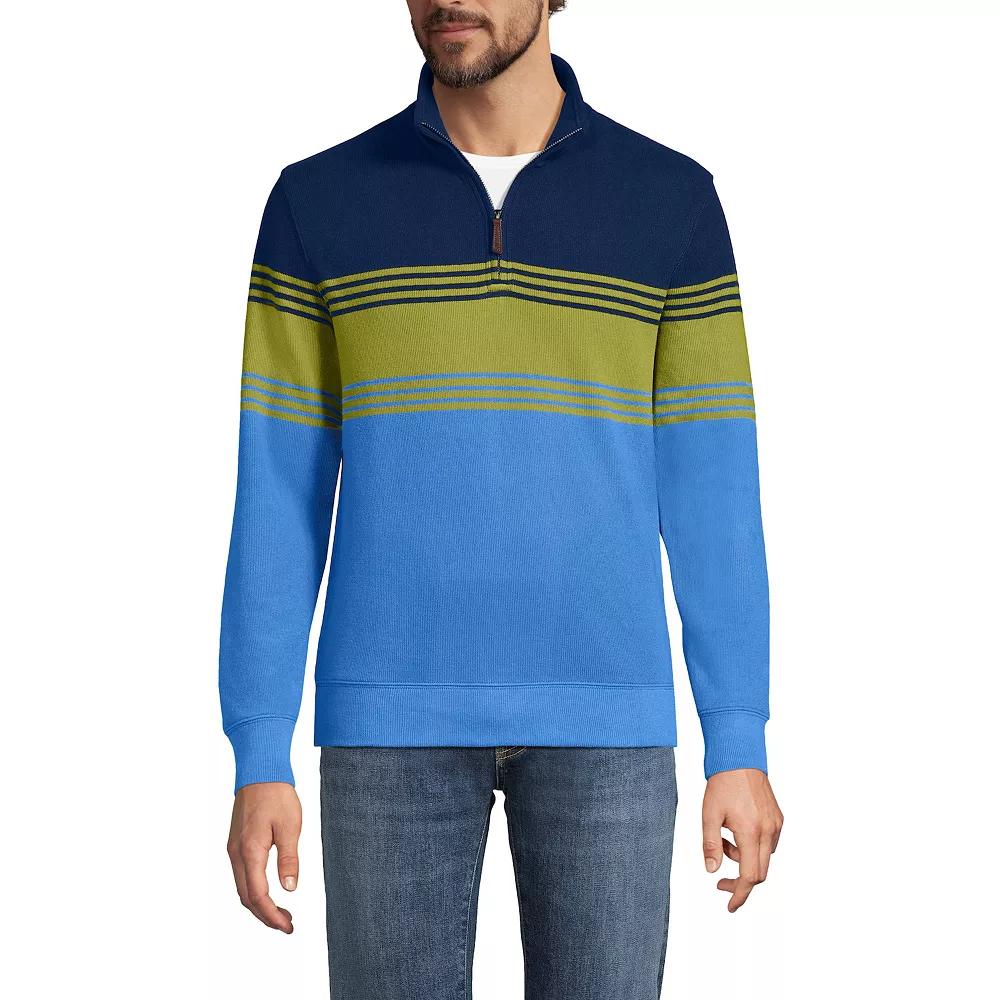 Big & Tall Lands' End Bedford Classic-Fit Ribbed Quarter-Zip Sweater, Men's,  Product Image