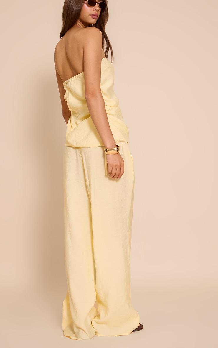 Butter Cream Woven Straight Leg Pants Product Image