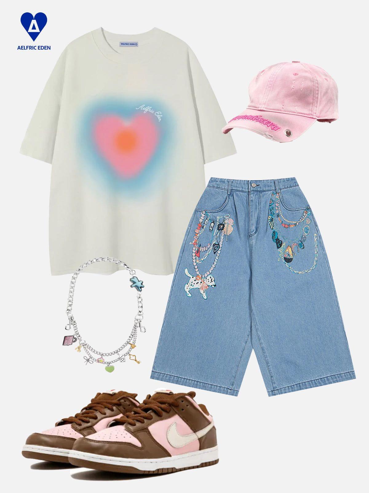 Aelfric Eden Chain Print Longline Jorts Product Image