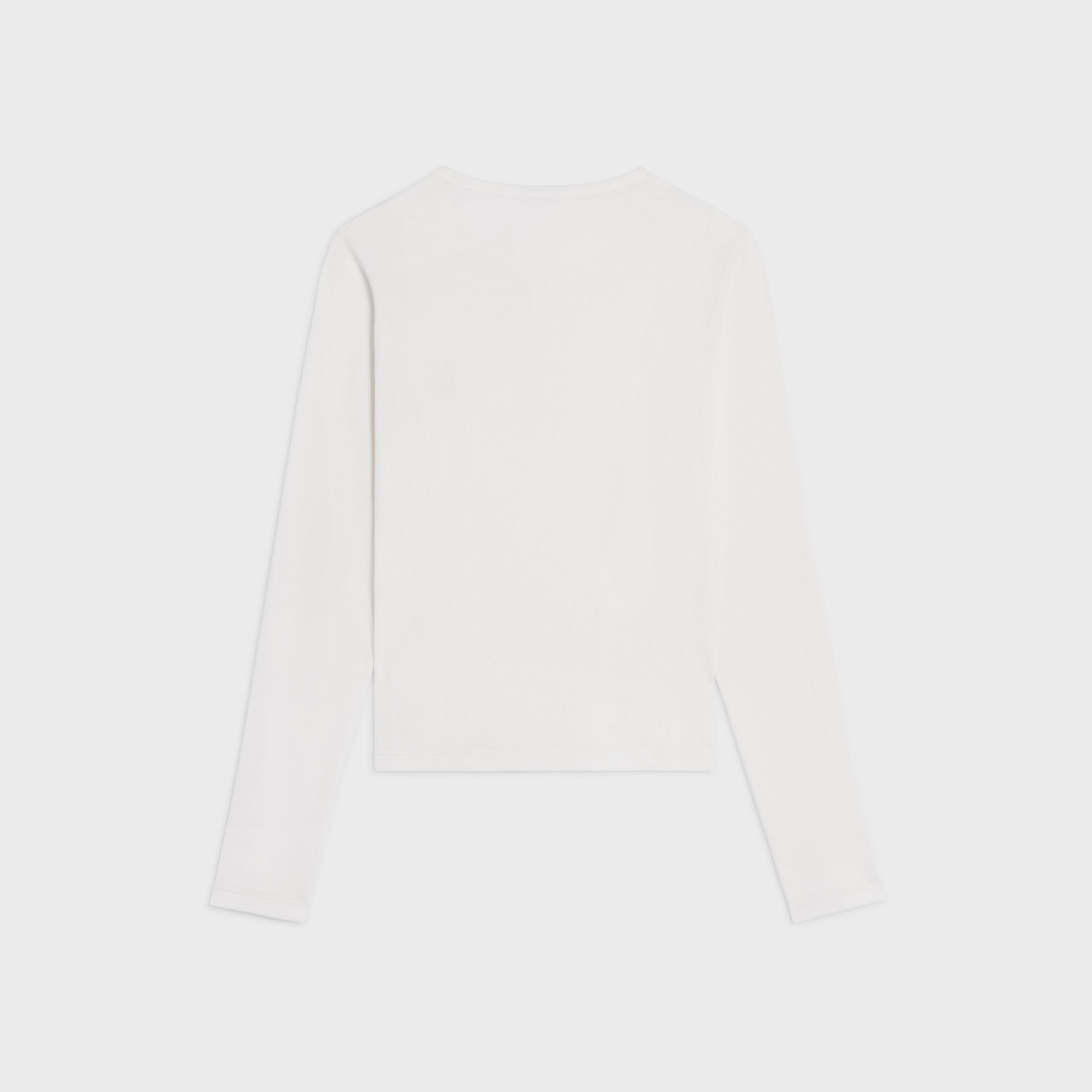 long sleeved t-shirt IN RIBBED COTTON JERSEY Product Image