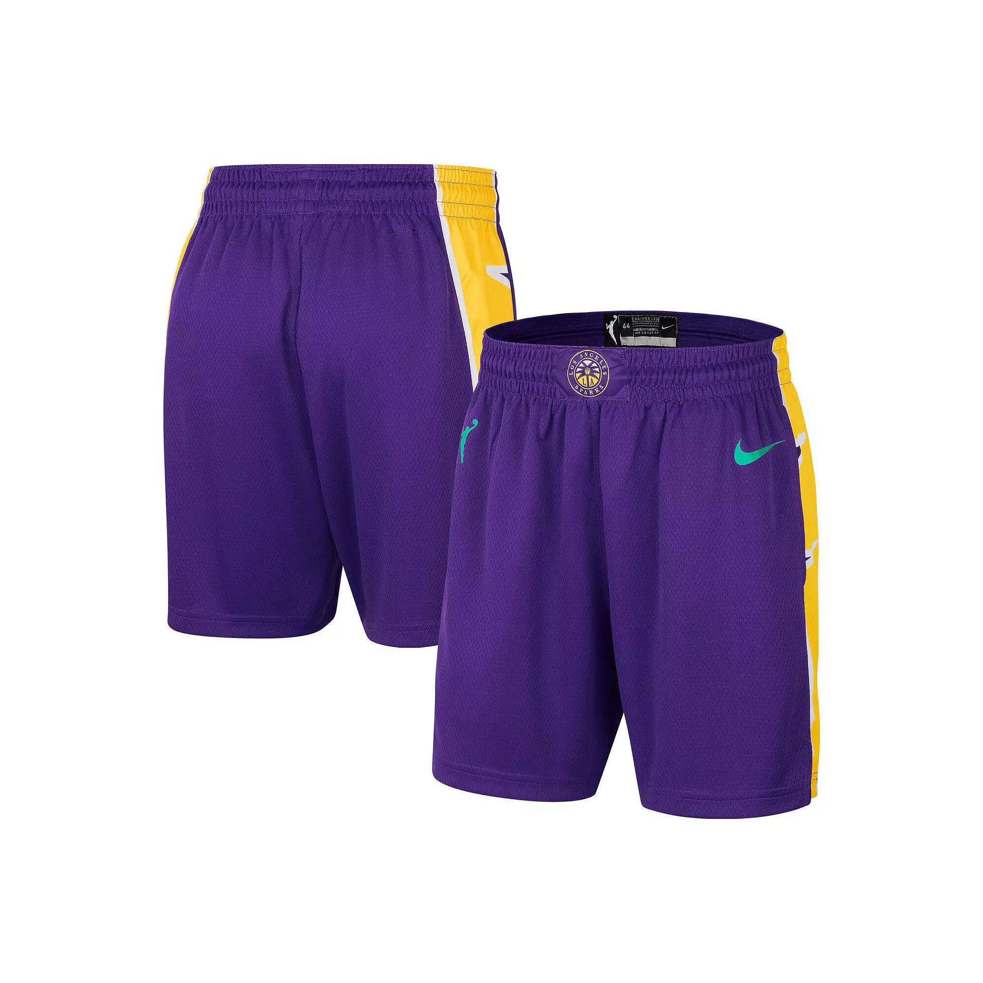 Women's Nike Purple Los Angeles Sparks On-Court Victory Performance Shorts,  Product Image