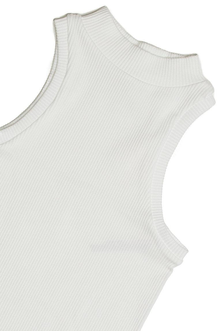 White Seamless Mock Tank Product Image