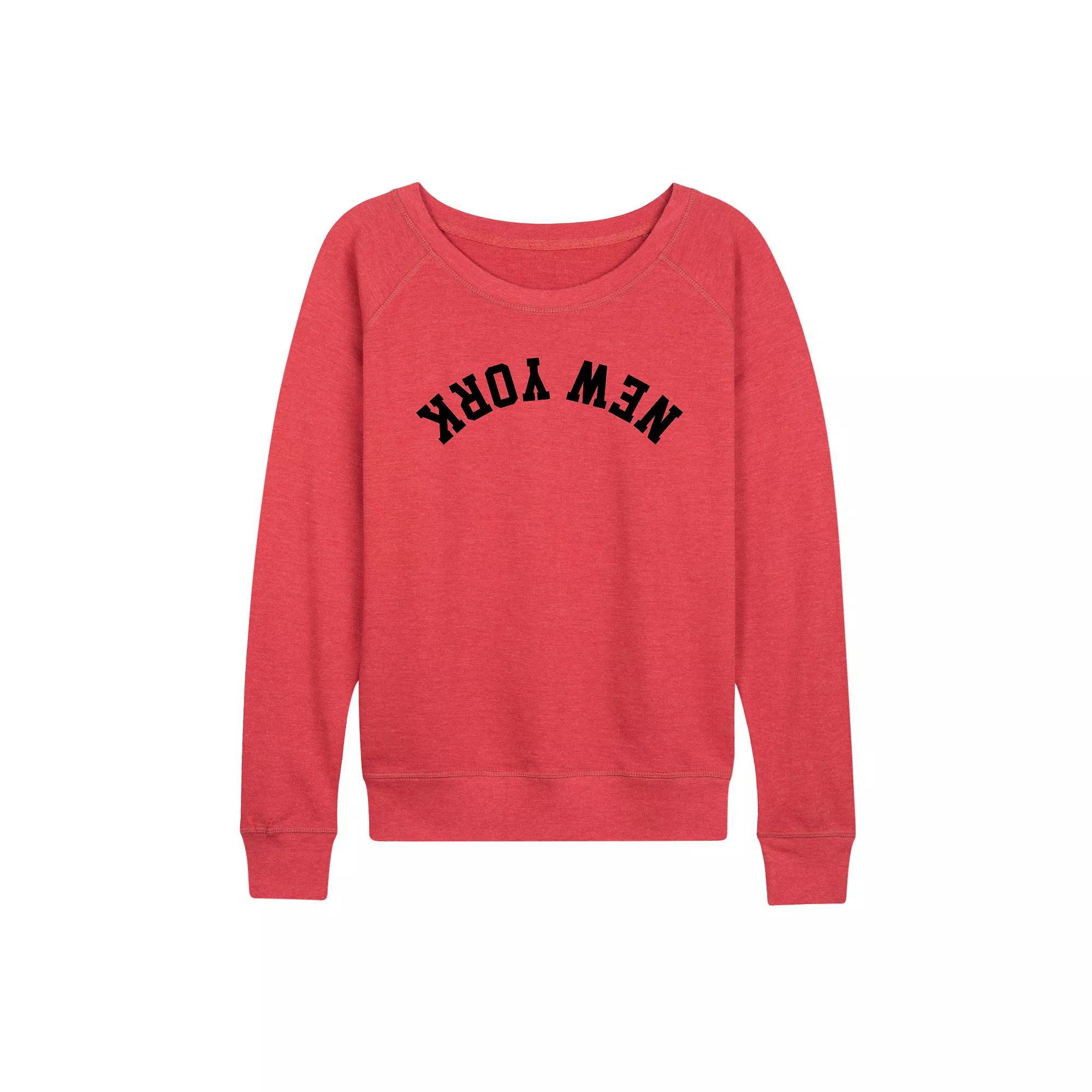 Women's New York Upside Down French Terry Long Sleeve Tee,  Product Image