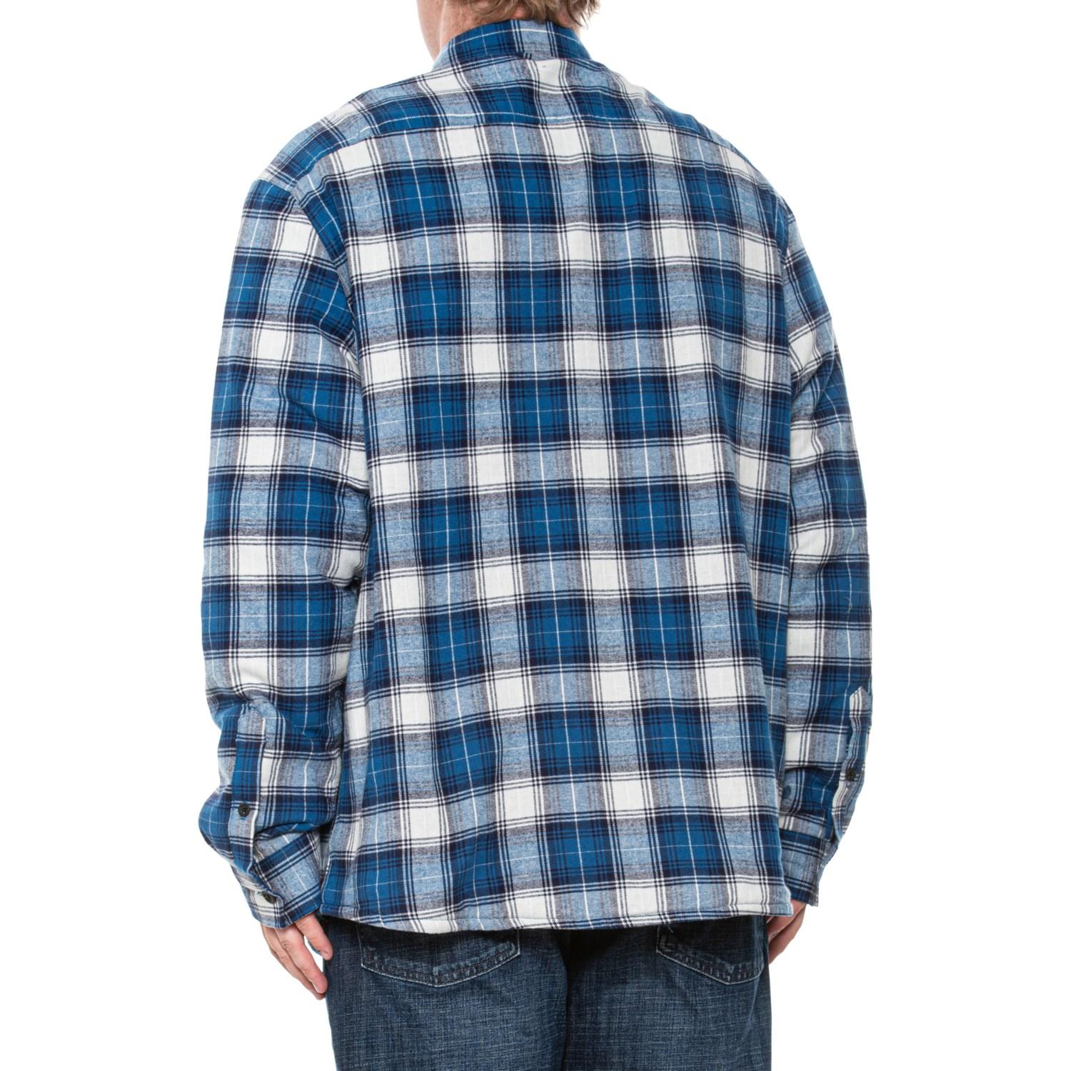 Eddie Bauer Fleece-Lined Flannel Shirt Jacket - Insulated Product Image