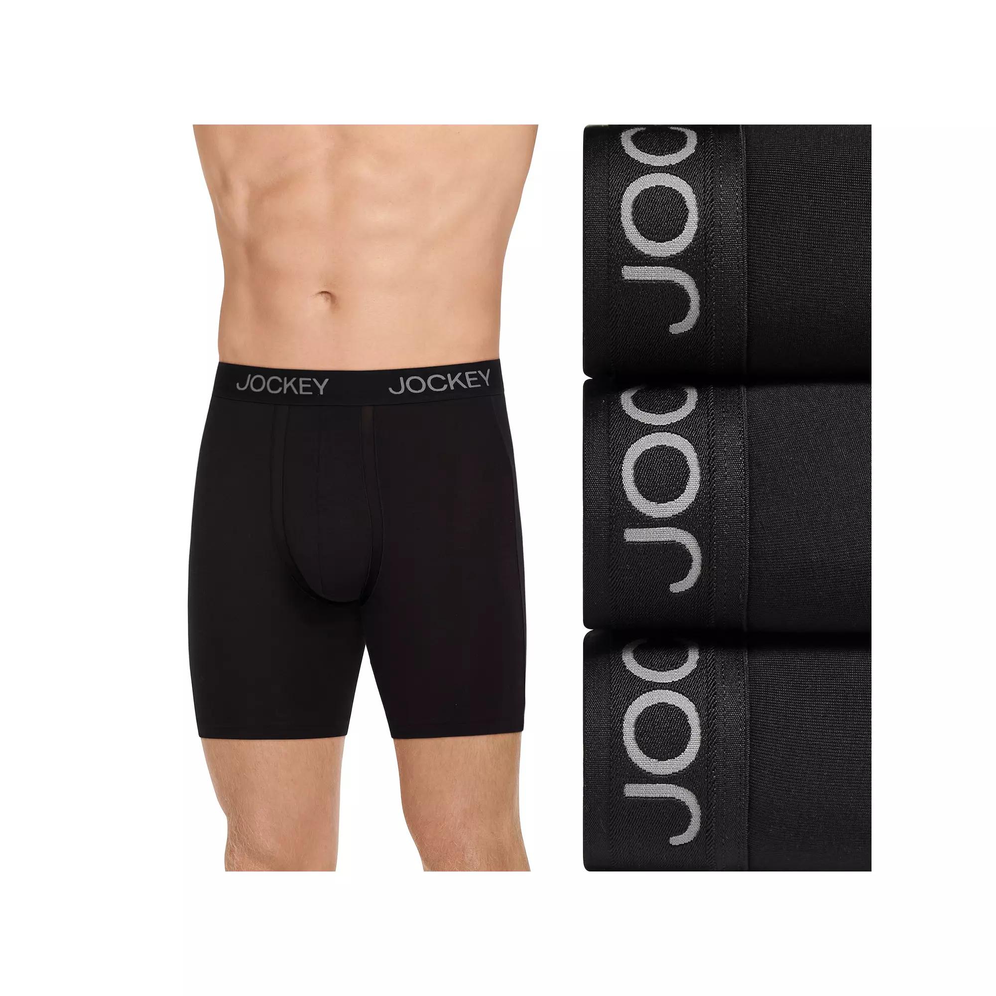 Men's Jockey® 3-Pack Chafe Proof Pouch Modal 6" Boxer Briefs,  Product Image