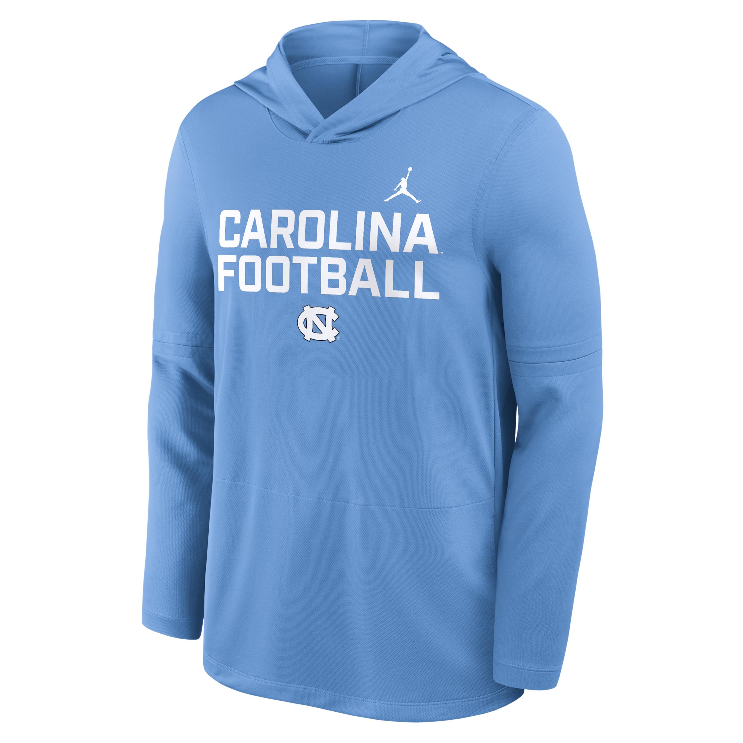 Mens North Carolina Sideline Jordan Brand Dri-FIT College Long-Sleeve Hooded Top | 0JB94EYNCN-7XL Product Image