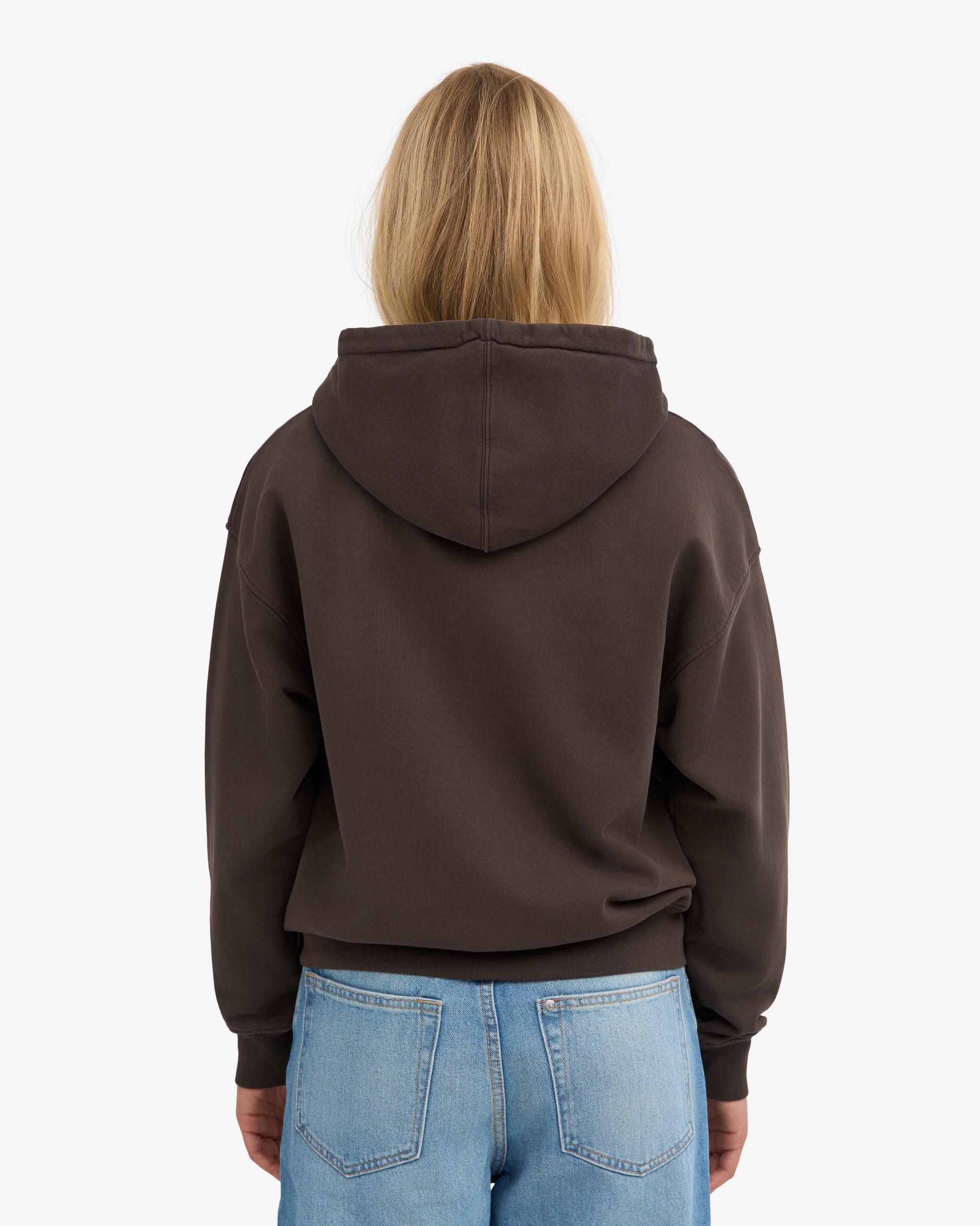 Organic Oversized Zip Hood - Coffee Brown Product Image