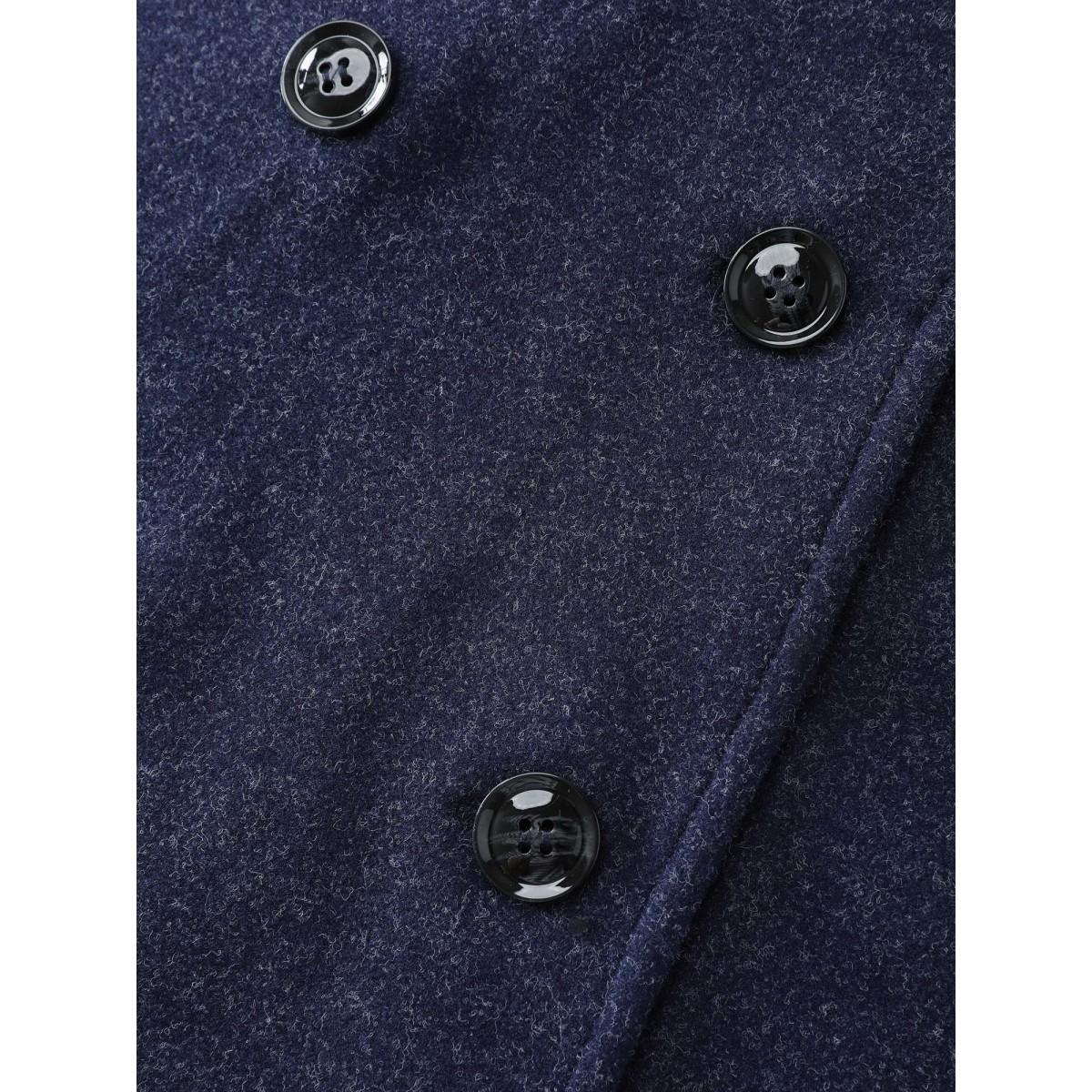 Plus Size 2 In 1 Double Breasted Hooded Coat Women Midnight Leisure Contrast Ladies Casual Winter Coats BloomChic 10/M Product Image