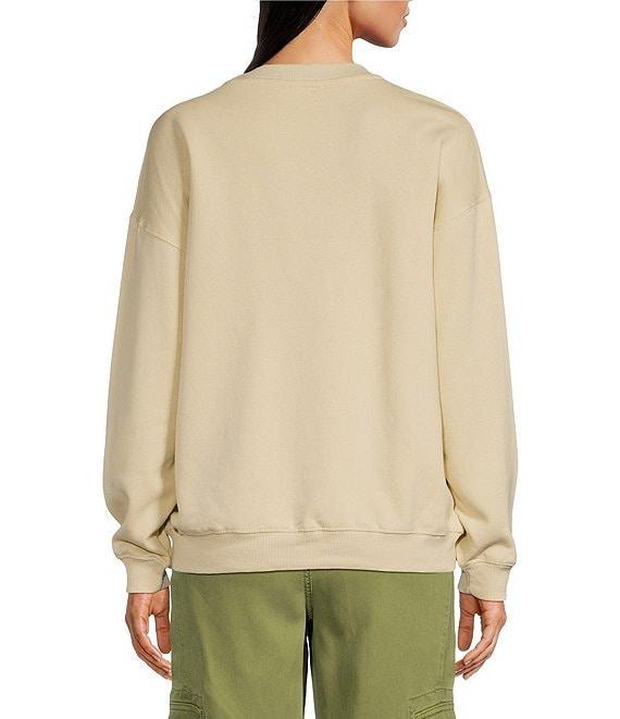 Le' AL.X Knit Crew Neck Long Sleeve Screen Print Little Rock Logo Graphic Pullover Sweatshirt Product Image