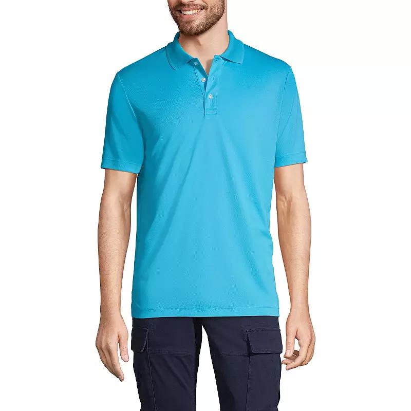 Men's Lands' End Short Sleeve Moisture-Wicking Active Polo Shirt,  Product Image