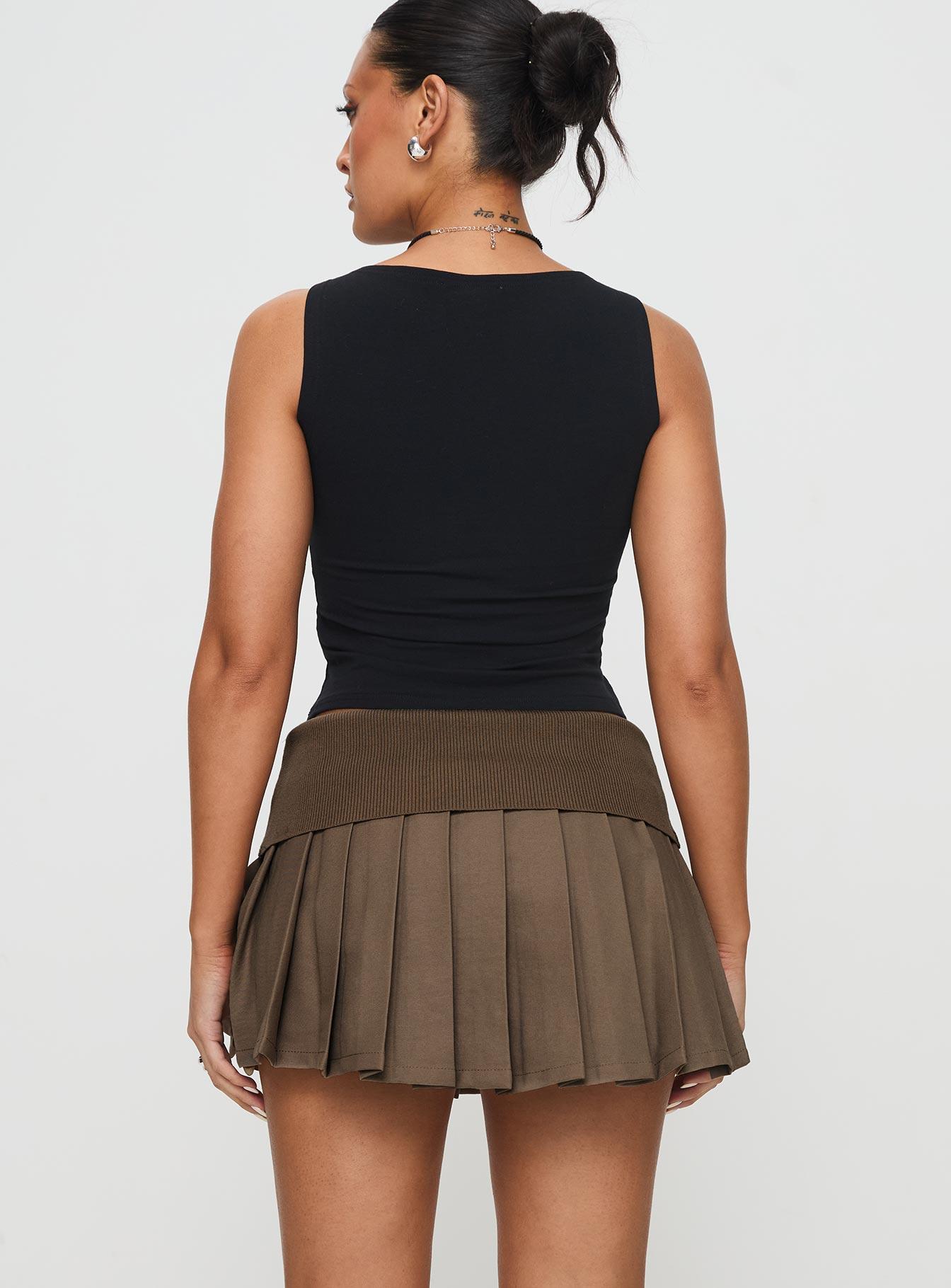 Fantasies Pleated Mini Skort Grey Product Image