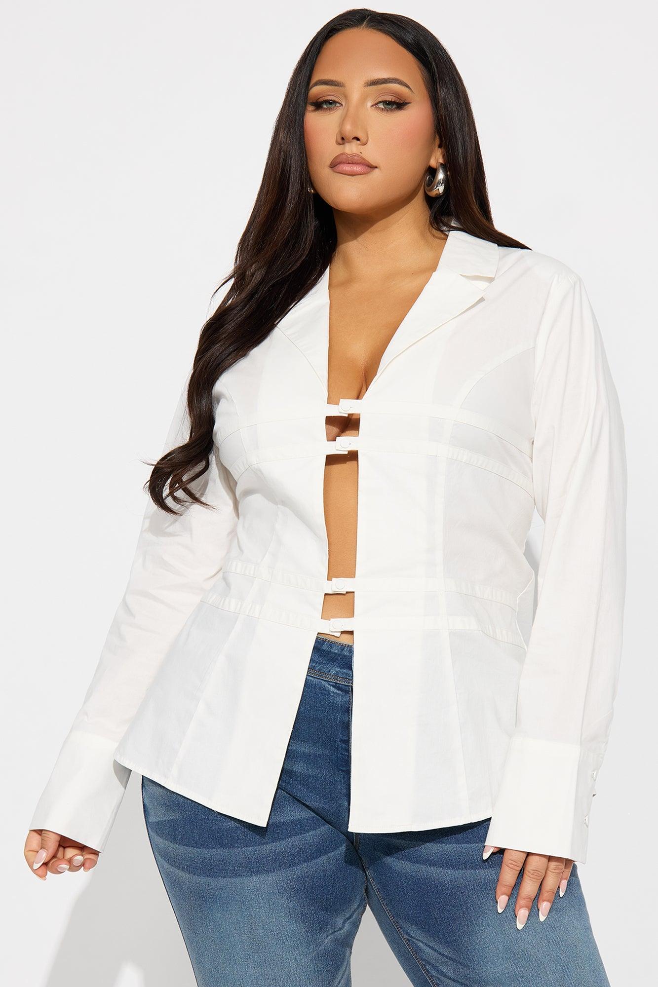 Make My Way Blouse - White Female Product Image