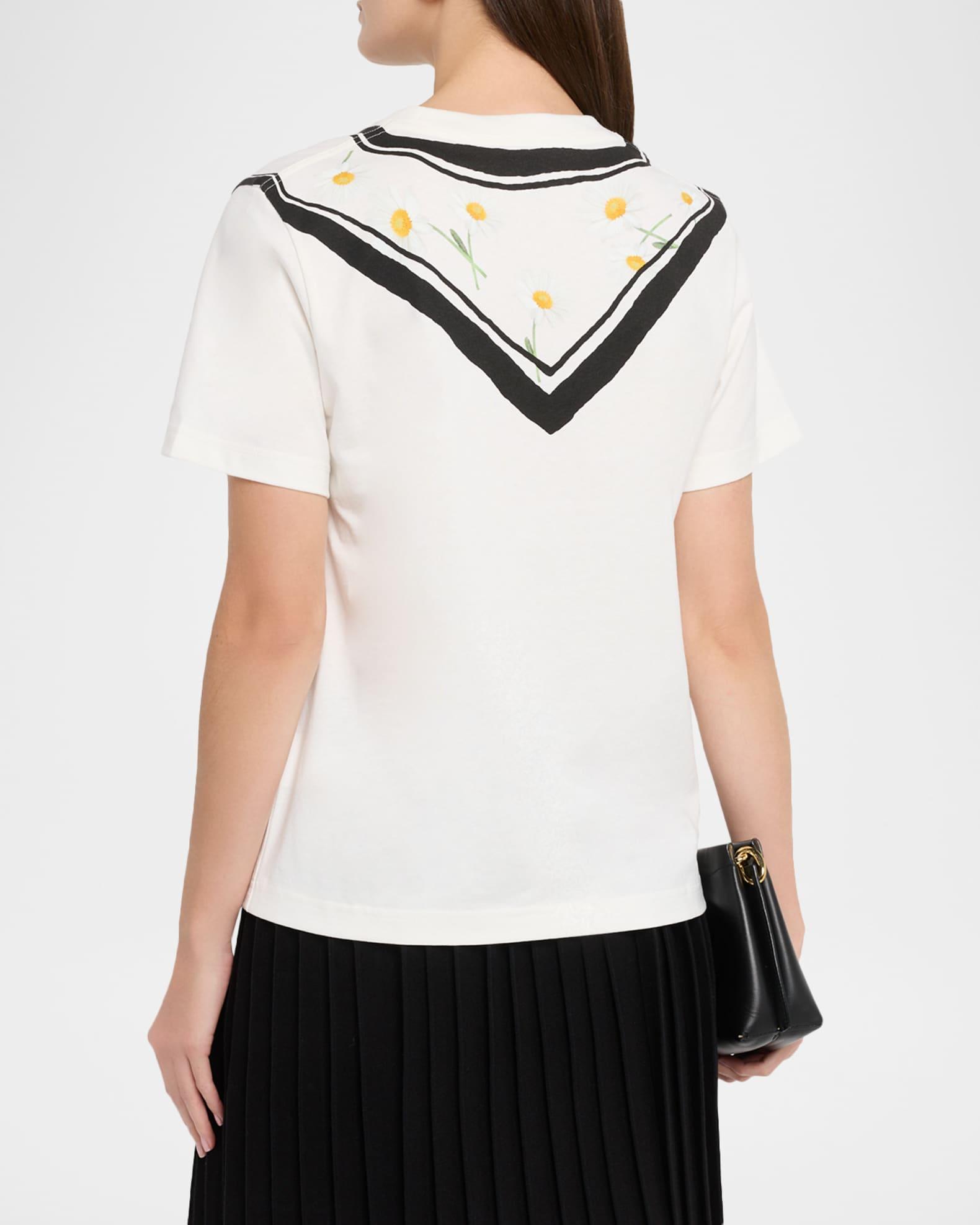 Trompe-L'oeil Short-Sleeve Scarf Tee Product Image