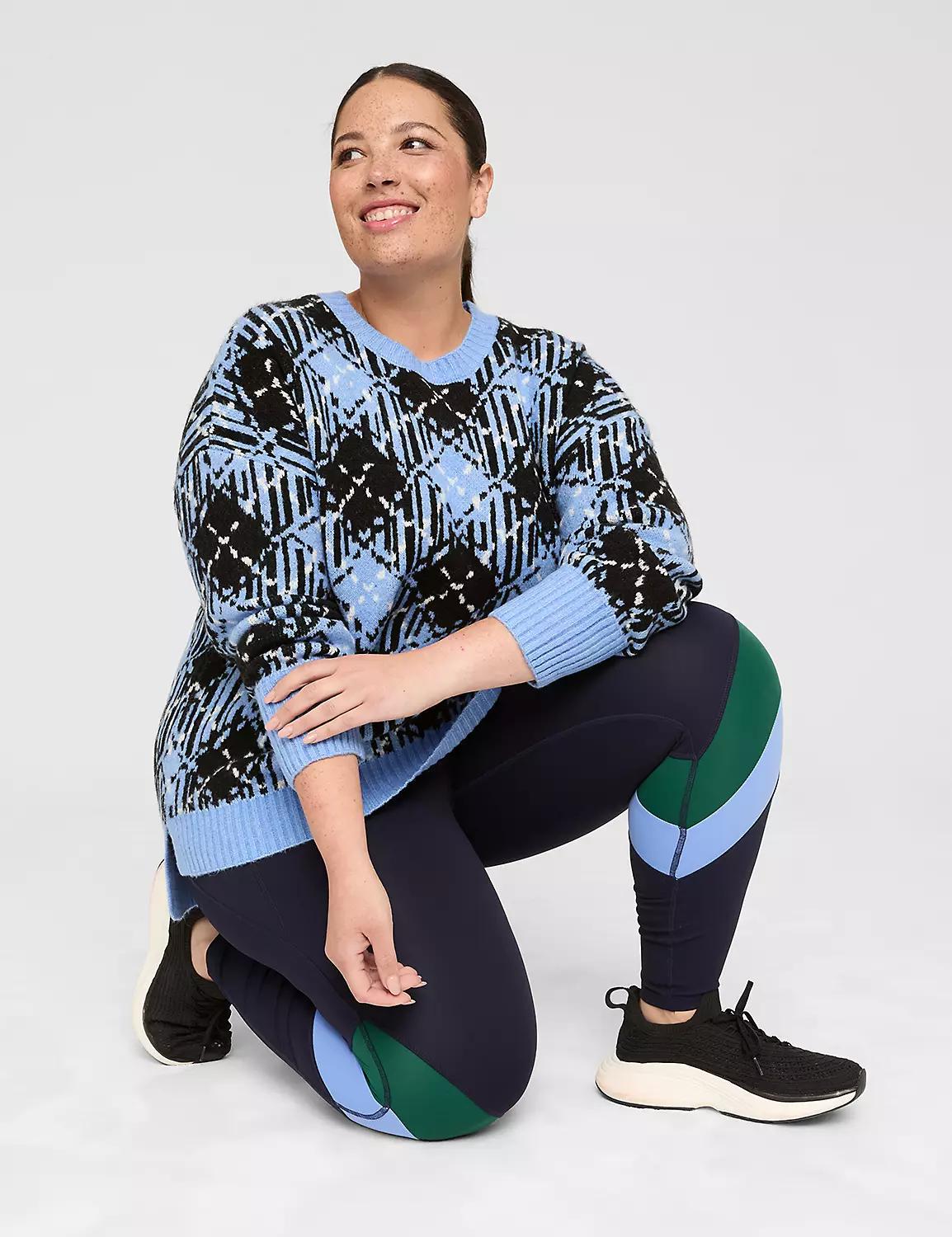 Plaid Jacquard Sweater Product Image