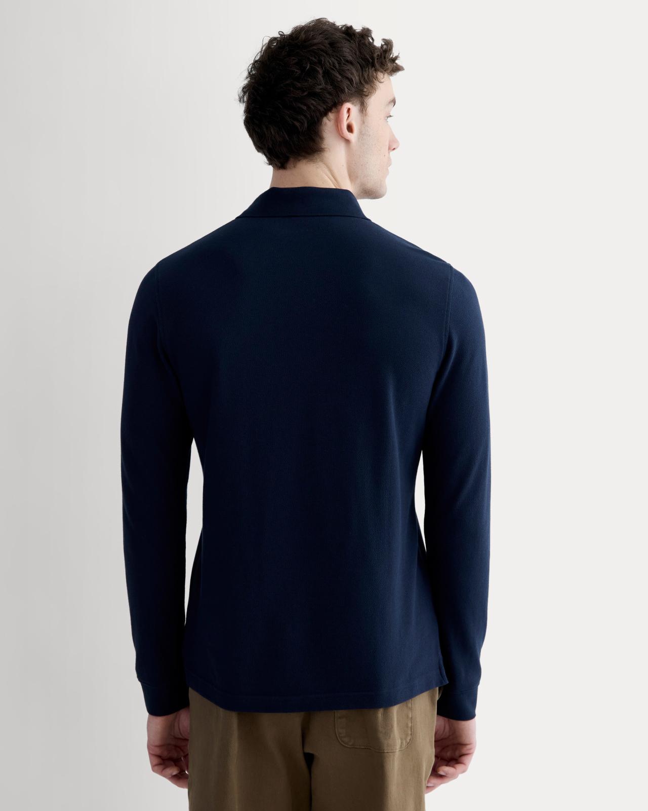 Mens Long-Sleeve Pique Polo T-Shirt by Everlane Product Image