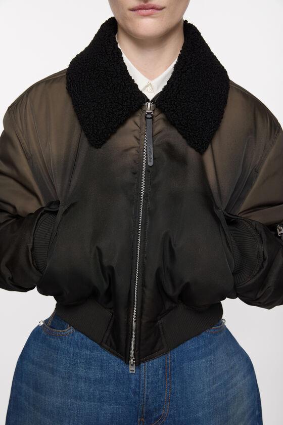 Bomber jacket furry collar Product Image