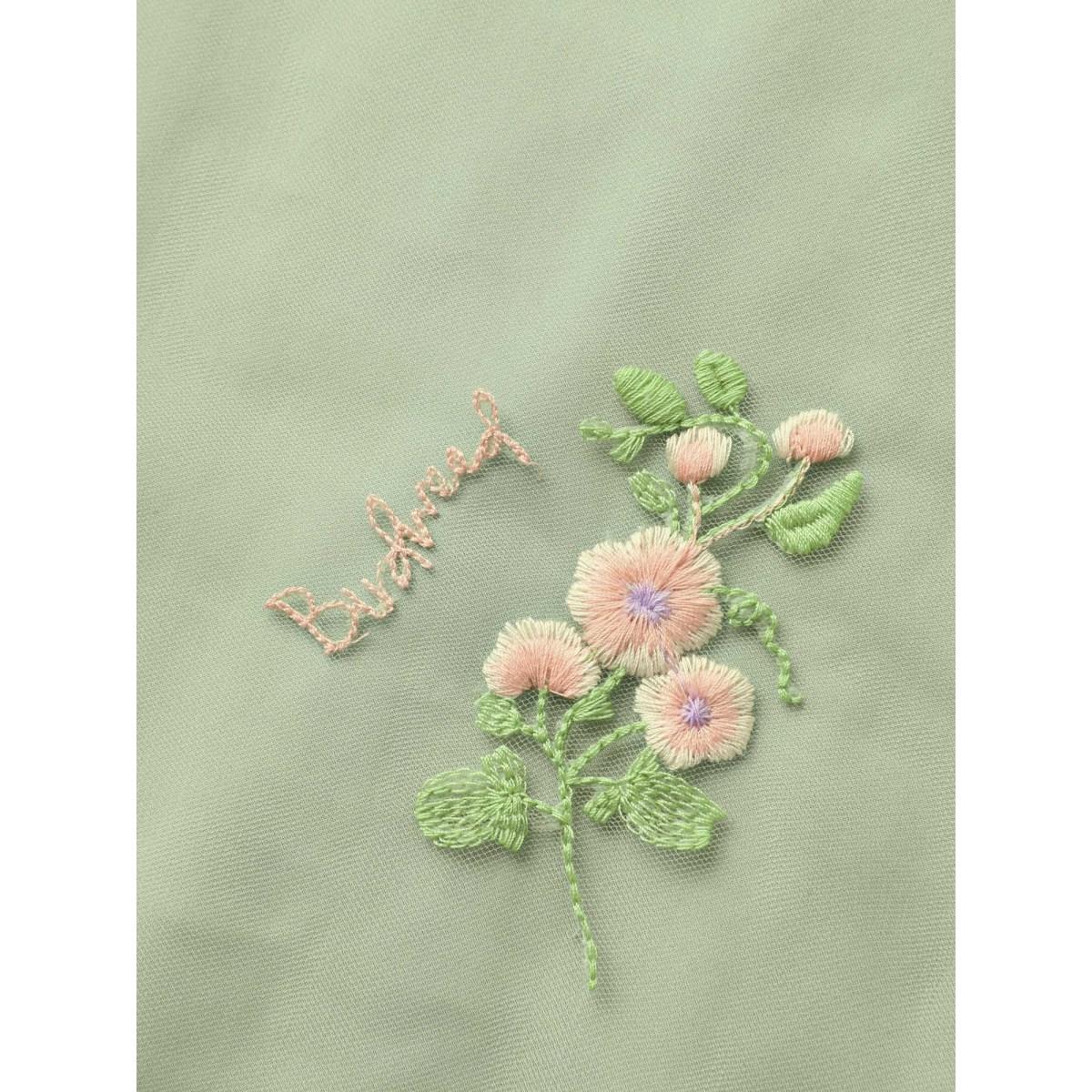 Plus Size Mesh Floral Embroidered Cap Sleeve Midi Dress Palemauve Women Elegant Texture Round Neck Cap Sleeve Curvy BloomChic 12/L Product Image