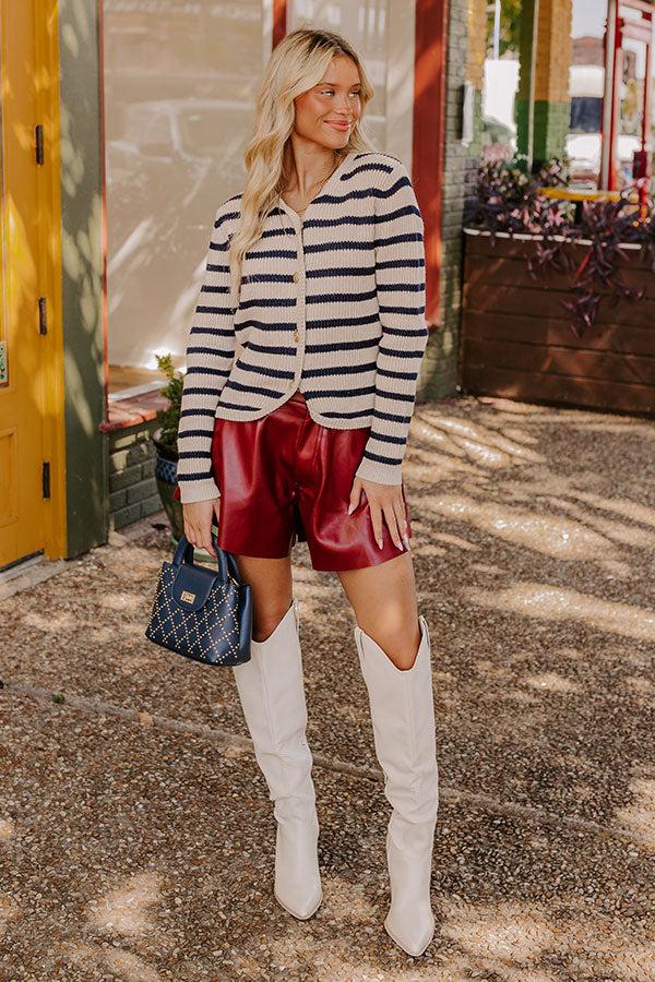 Apple Spiced Perfection Stripe Cardigan Product Image