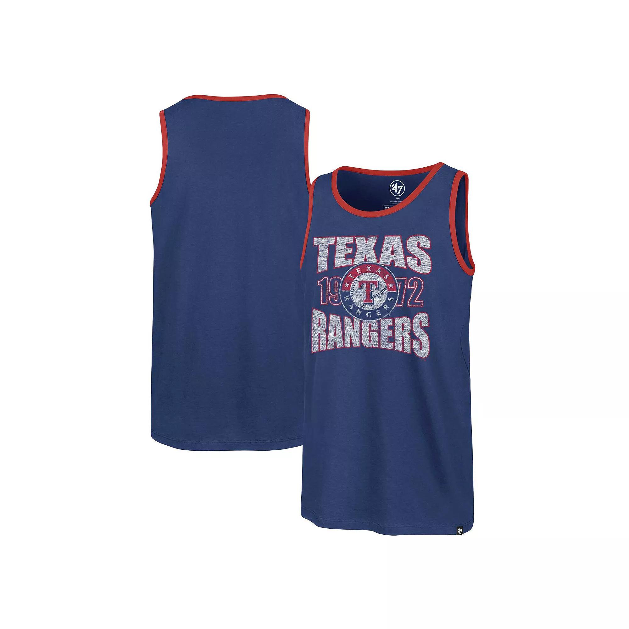 Men's '47 Royal Texas Rangers Upload Franklin Tank Top,  Product Image
