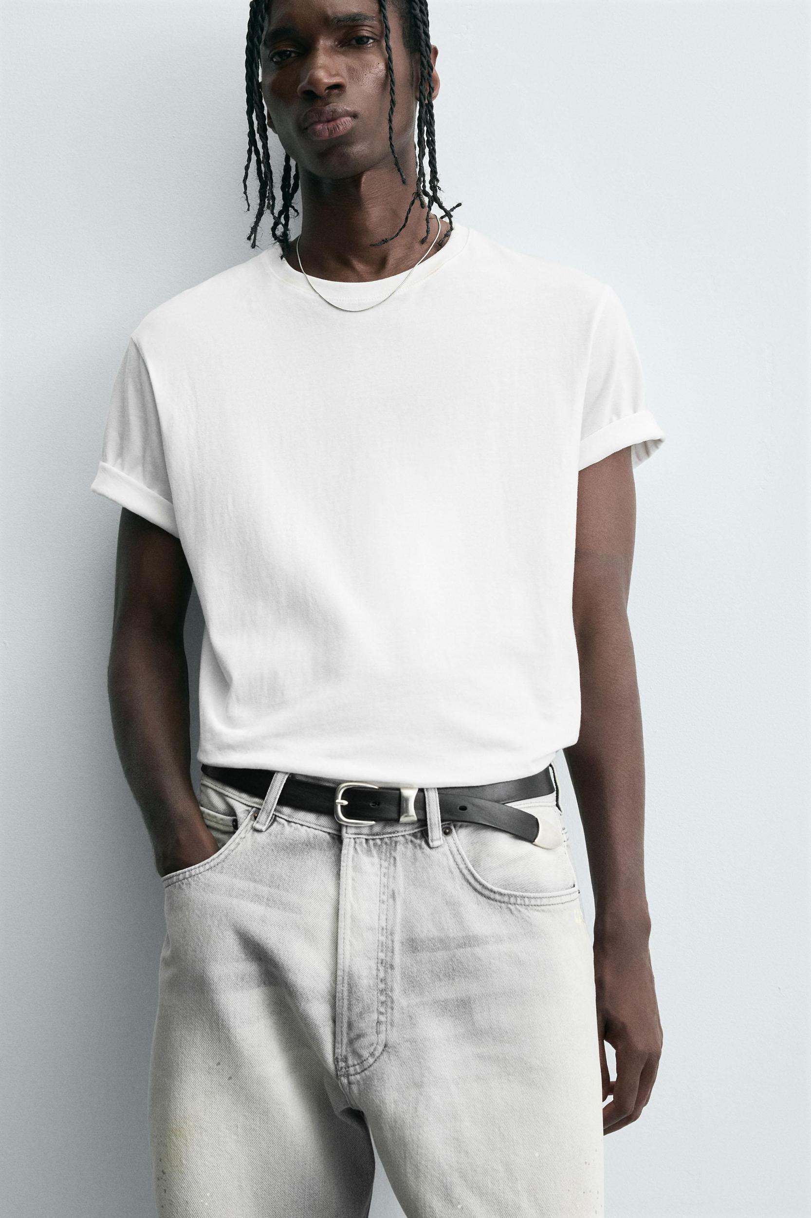 VINTAGE EFFECT LEATHER BELT Product Image