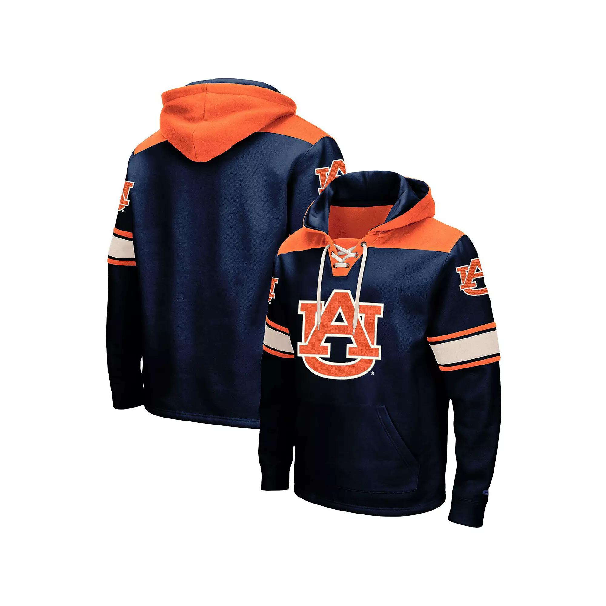 Men's Colosseum Navy Auburn Tigers 2.0 Lace-Up Pullover Hoodie,  Product Image