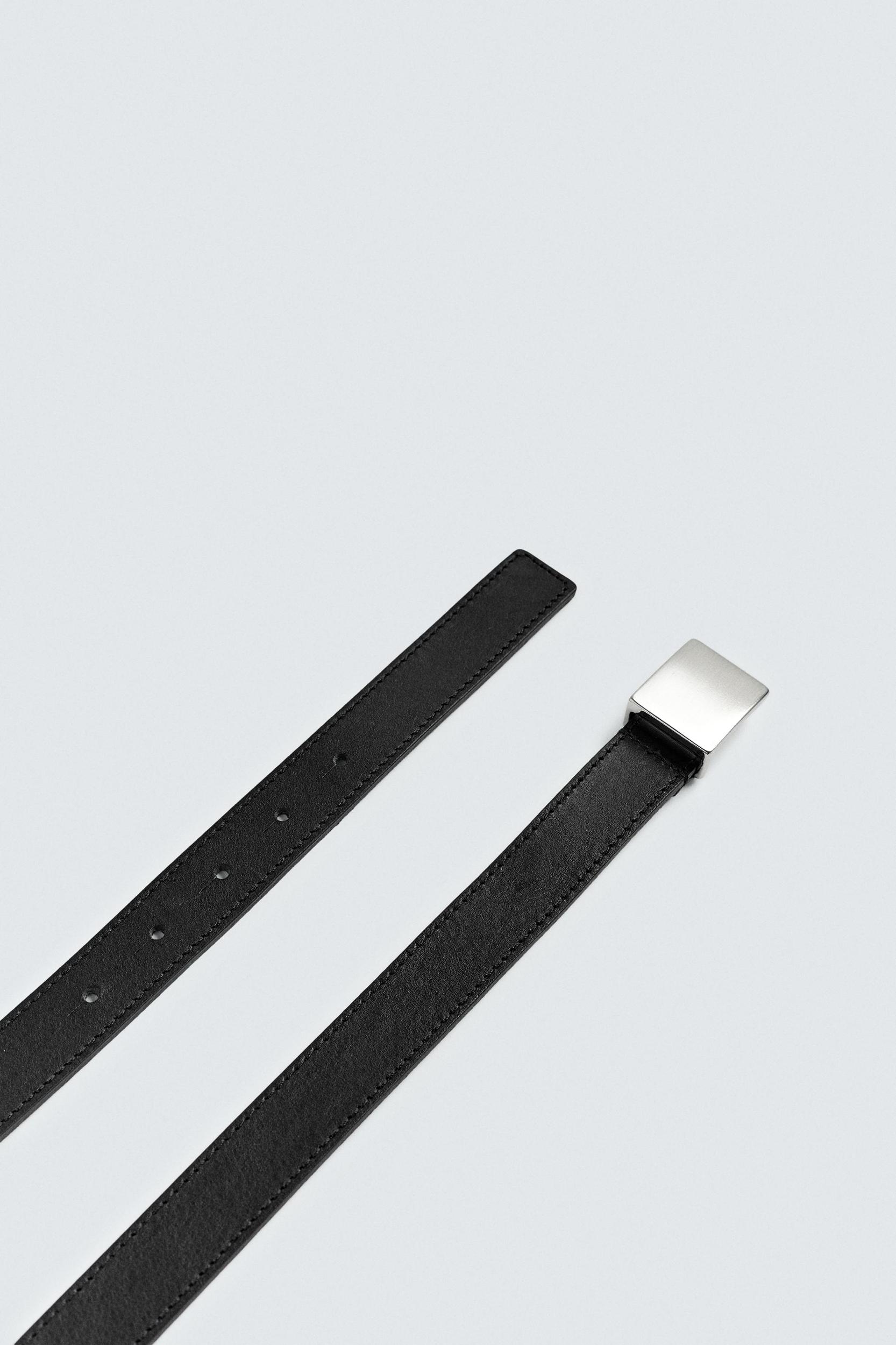 LIMITED EDITION PLATE BUCKLE LEATHER BELT Product Image