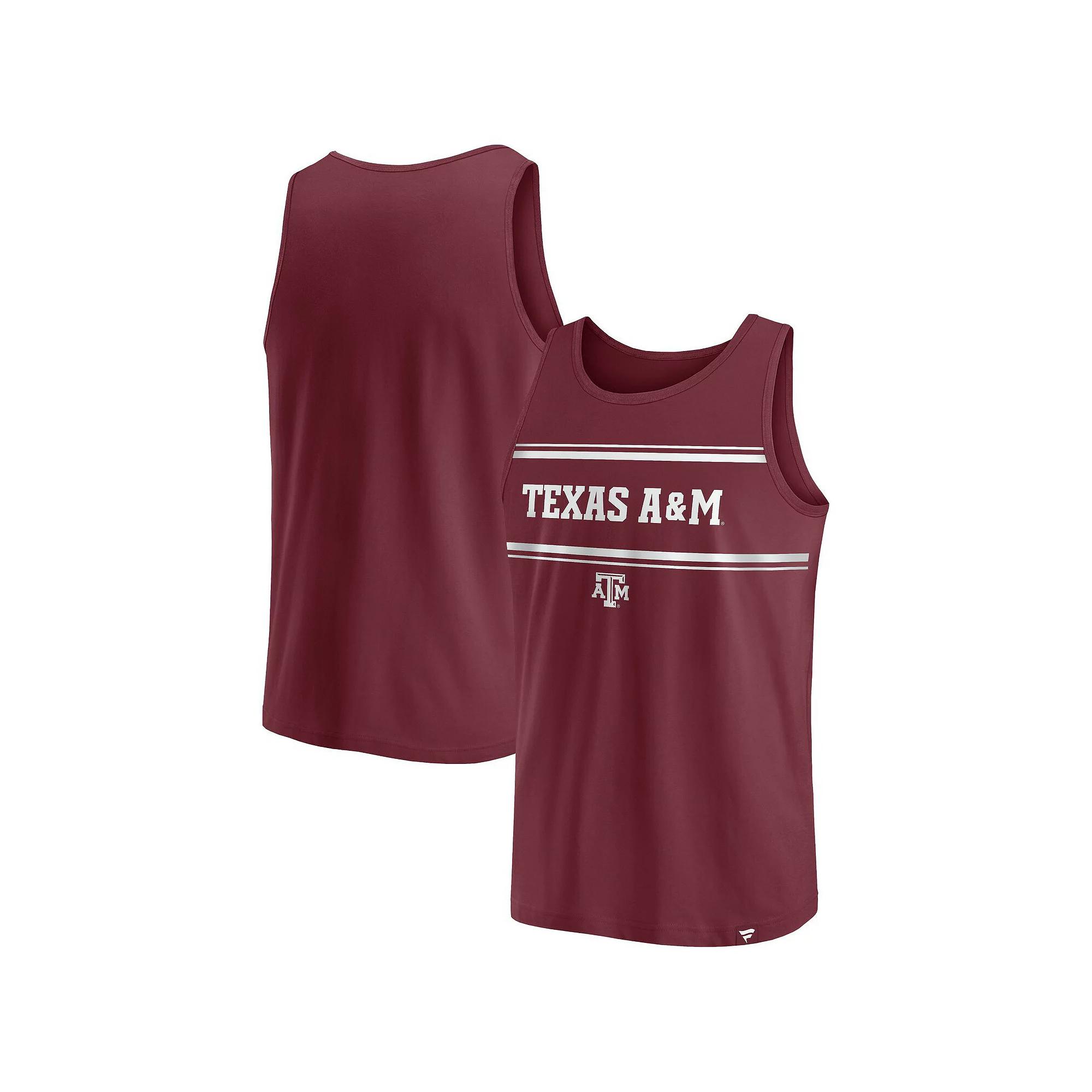 Men's Fanatics Branded Maroon Texas A&M Aggies Stripe Block Tank Top, Size: Large, Red Product Image