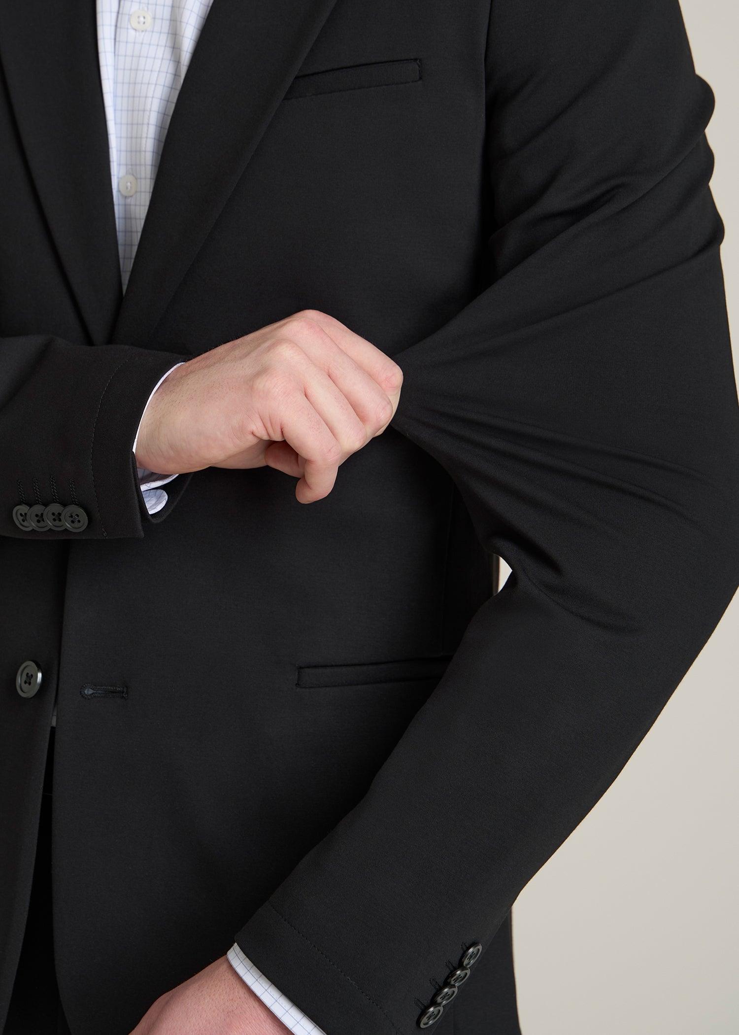Flex Tech Suit Jacket for Tall Men in Black Male Product Image