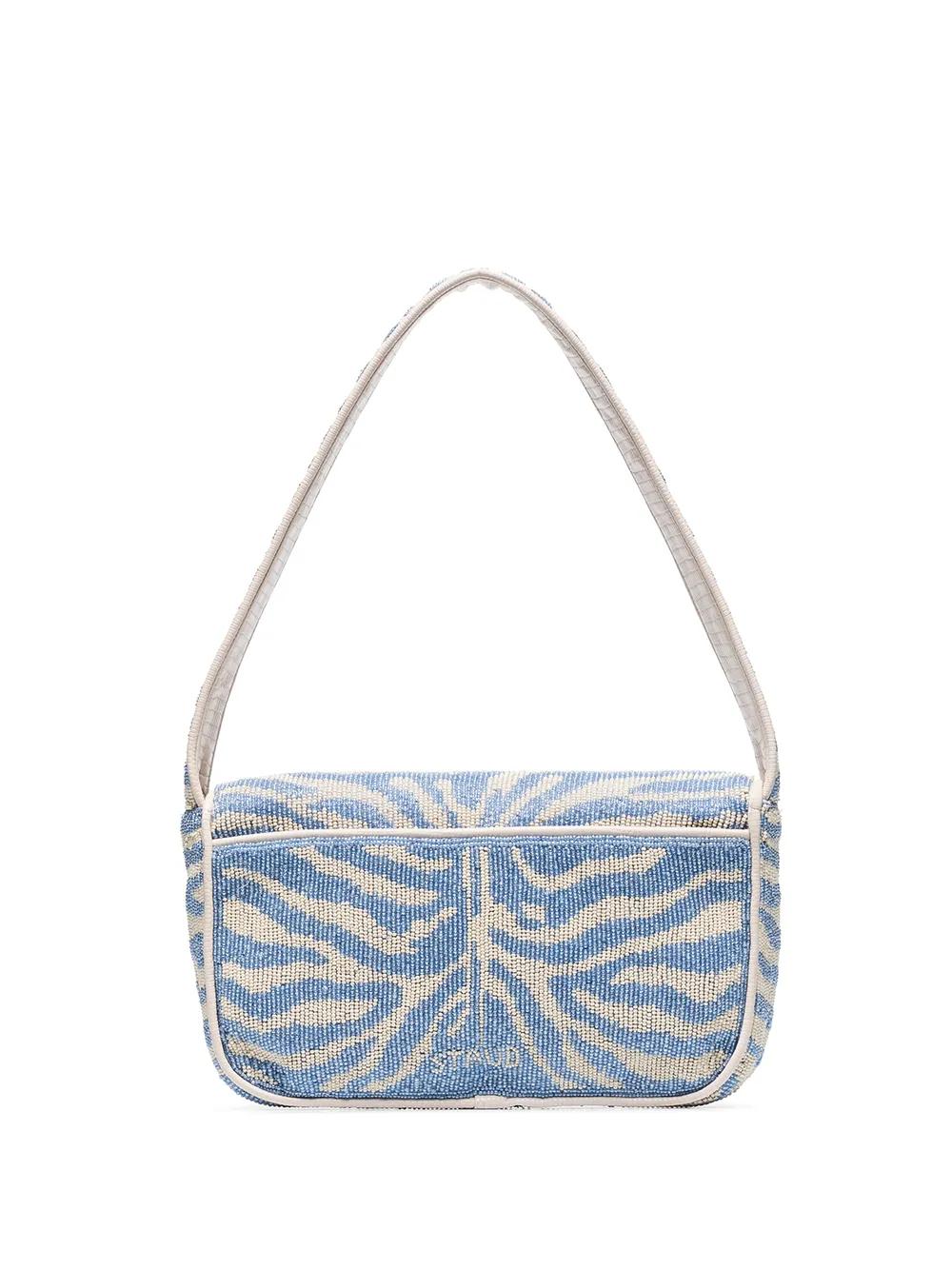 Tommy beaded zebra pattern shoulder bag Product Image