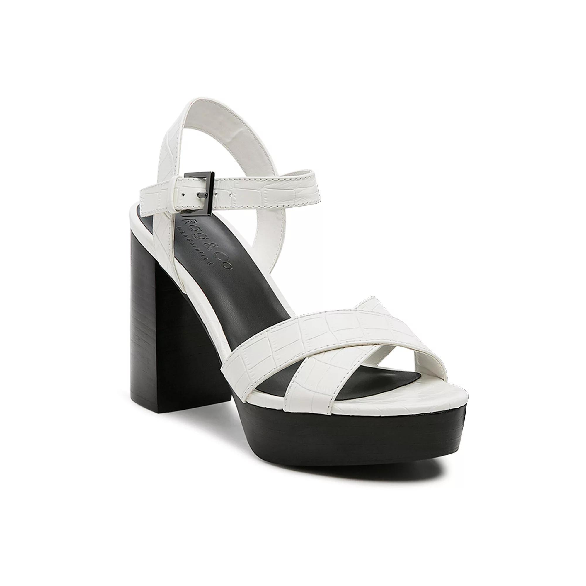 Rag & Co Chypre Women's Leather Dress Sandals, Size: 9, White Product Image