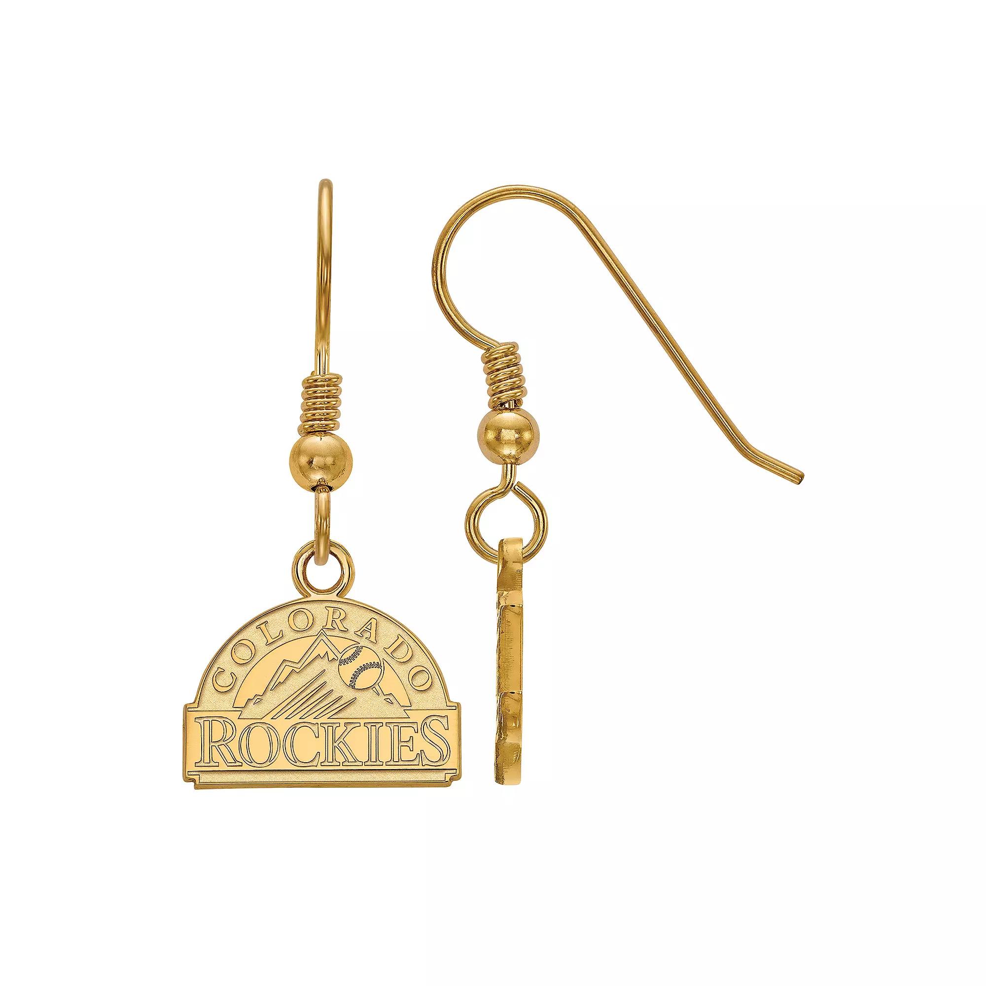 LogoArt Sterling Silver Colorado Rockies Extra-Small Dangle Earrings, Women's, Size: 30MM Product Image