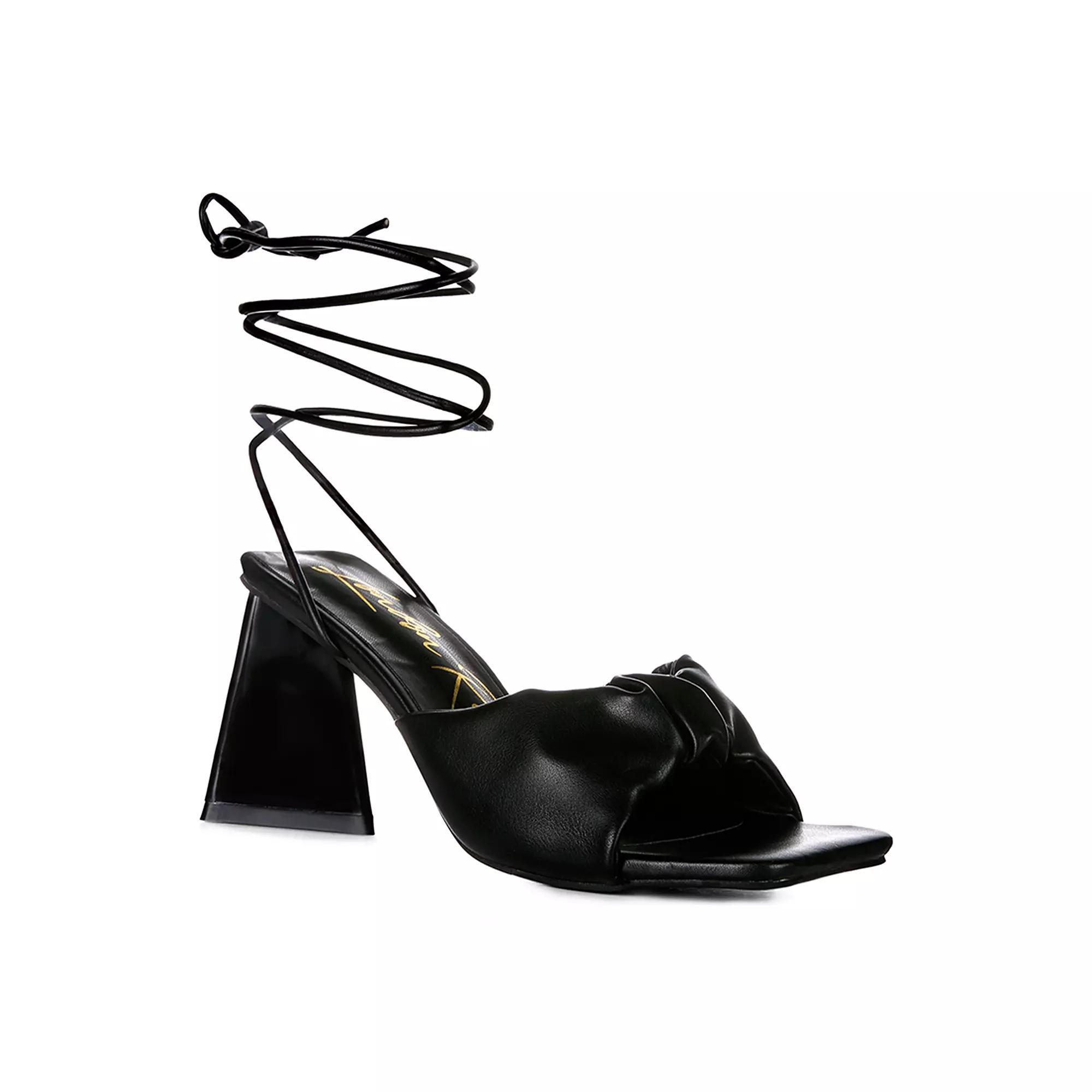 London Rag Primavera Women's Lace-Up Sandals, Size: 7, Black Product Image