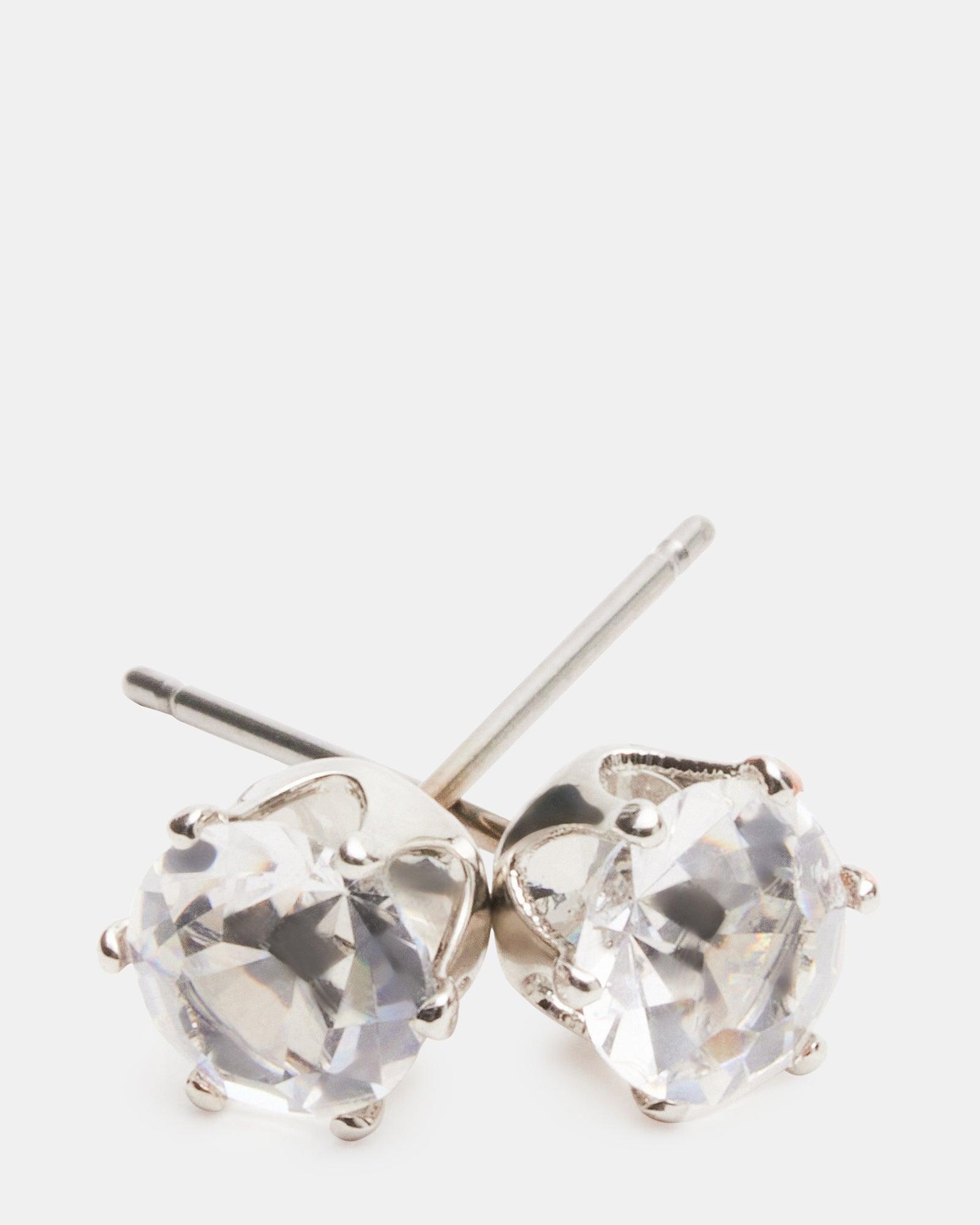 CRYSTAL STUD EARRINGS SILVER Female Product Image