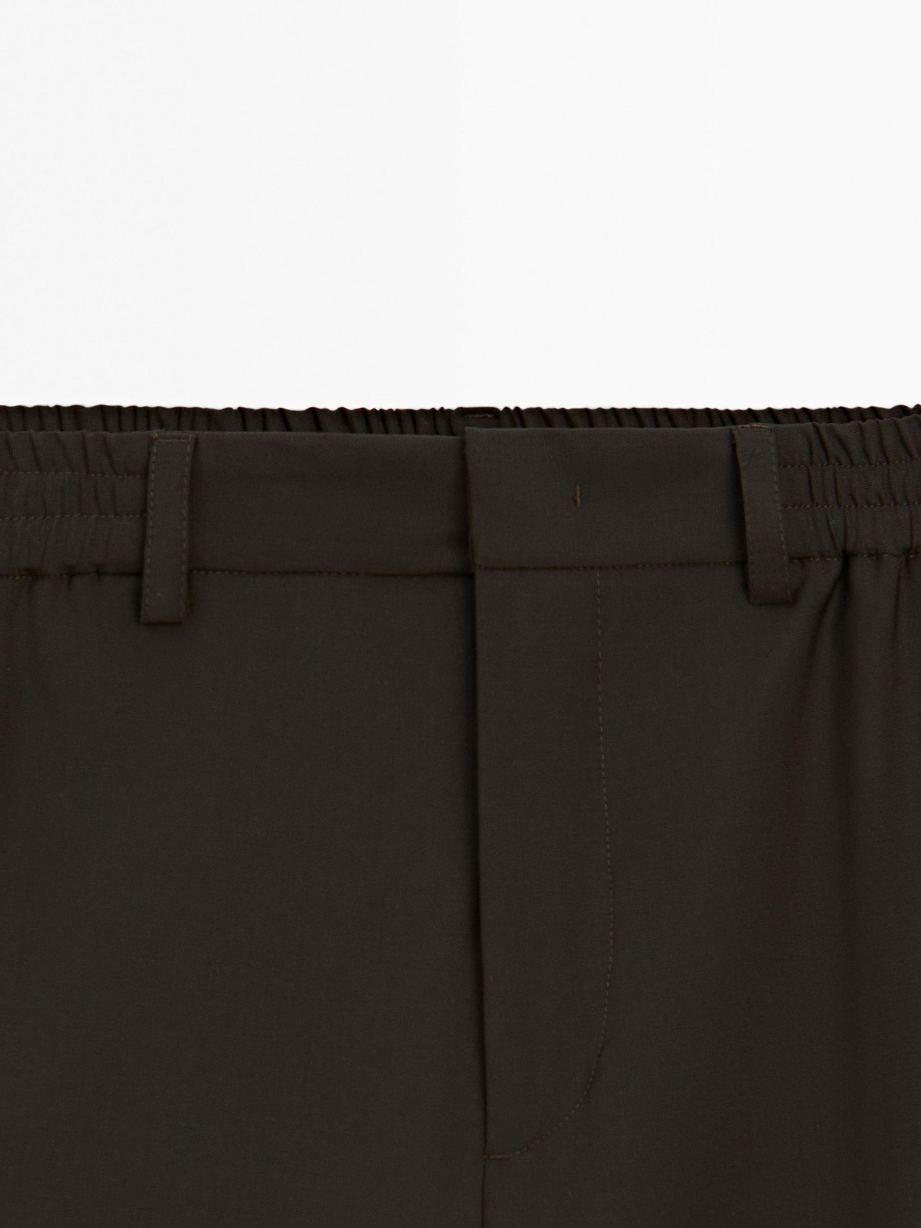 Wool blend jogger fit trousers Product Image
