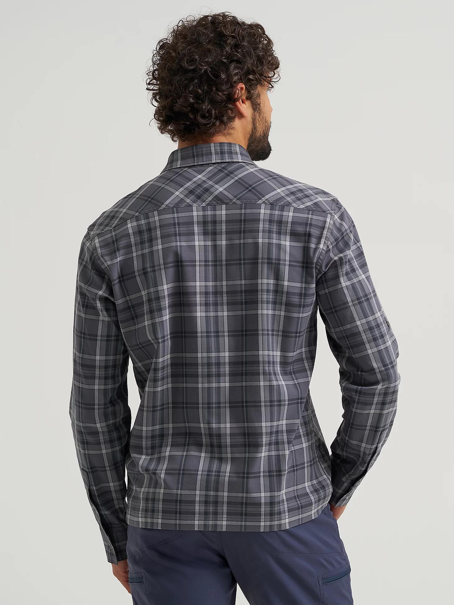Men's Outdoor Stretch Plaid Shirt in Asphalt Product Image