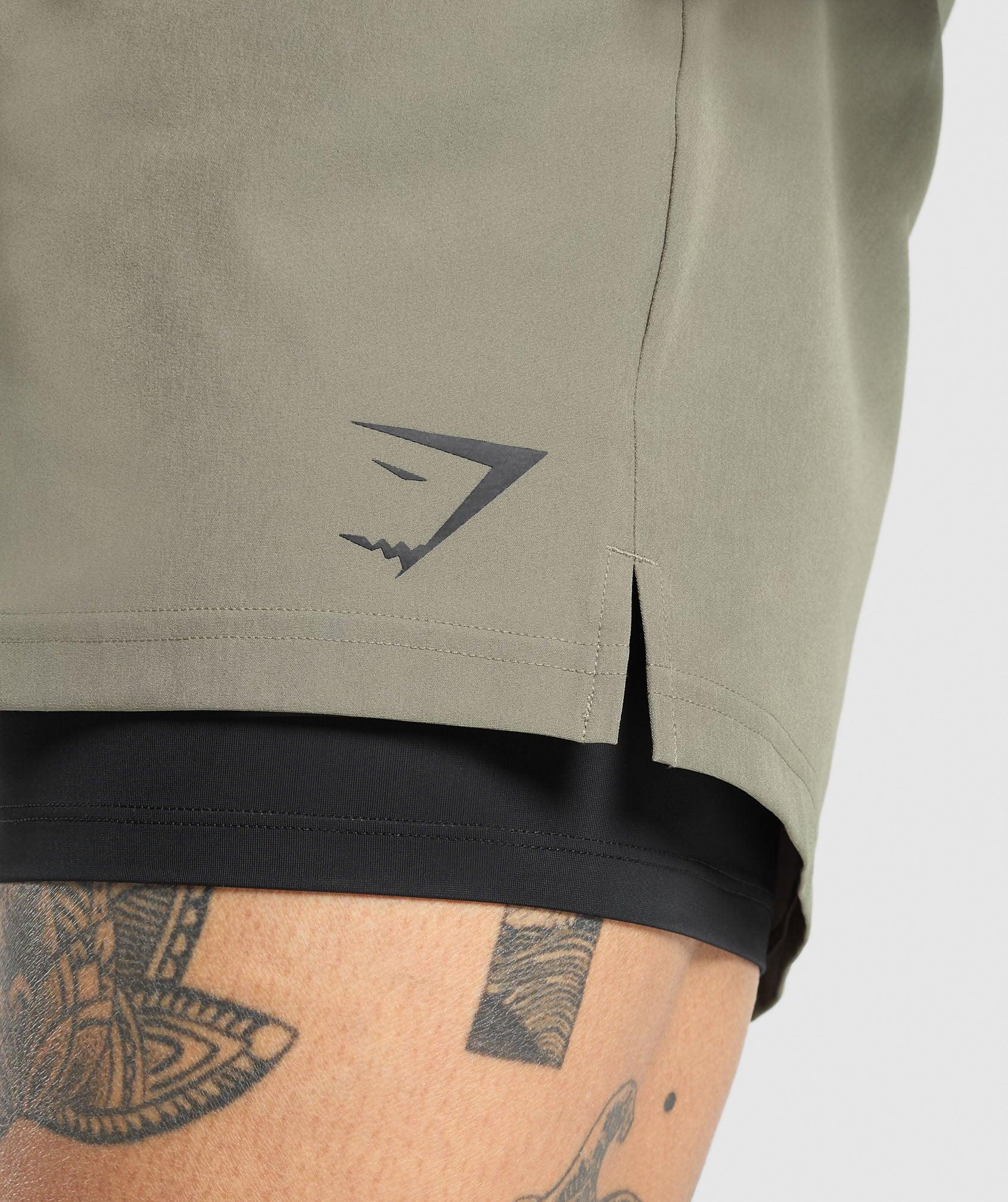 Gymshark Land to Water 6" Shorts - Base Green Male Product Image