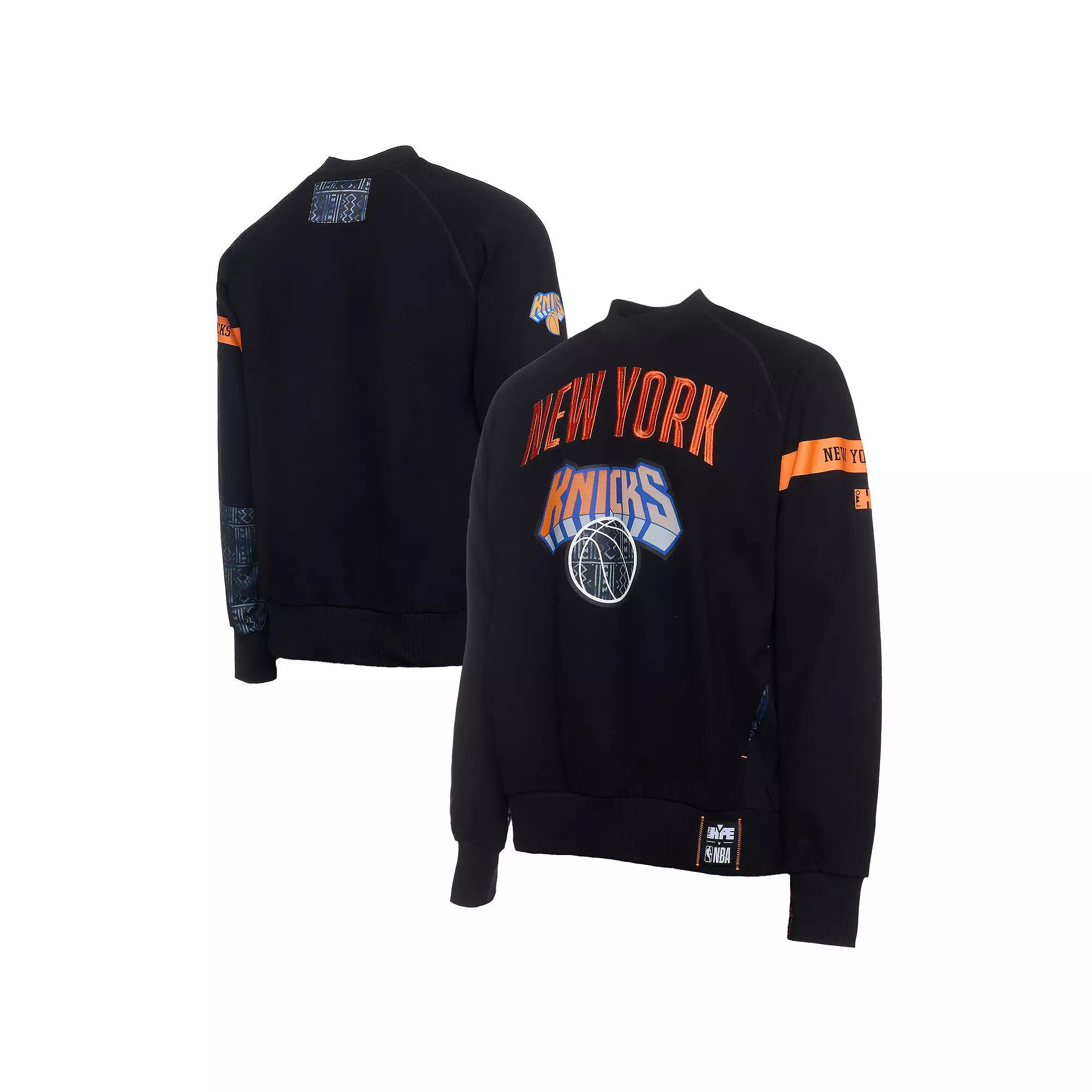 Men's NBA x Two Hype  Black New York Knicks Culture & Hoops Collection Premium Pullover Sweatshirt, Size: Medium Product Image