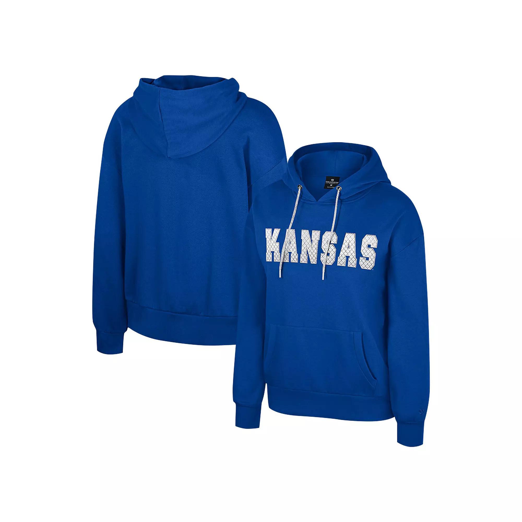 Women's Colosseum Royal Florida Gators Reflection Rhinestone Drawcord Pullover Hoodie,  Product Image