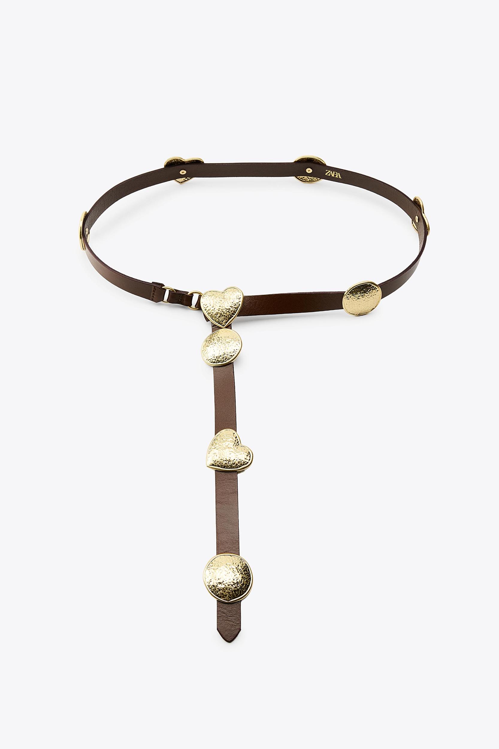 LEATHER BELT WITH METAL PLATES Product Image