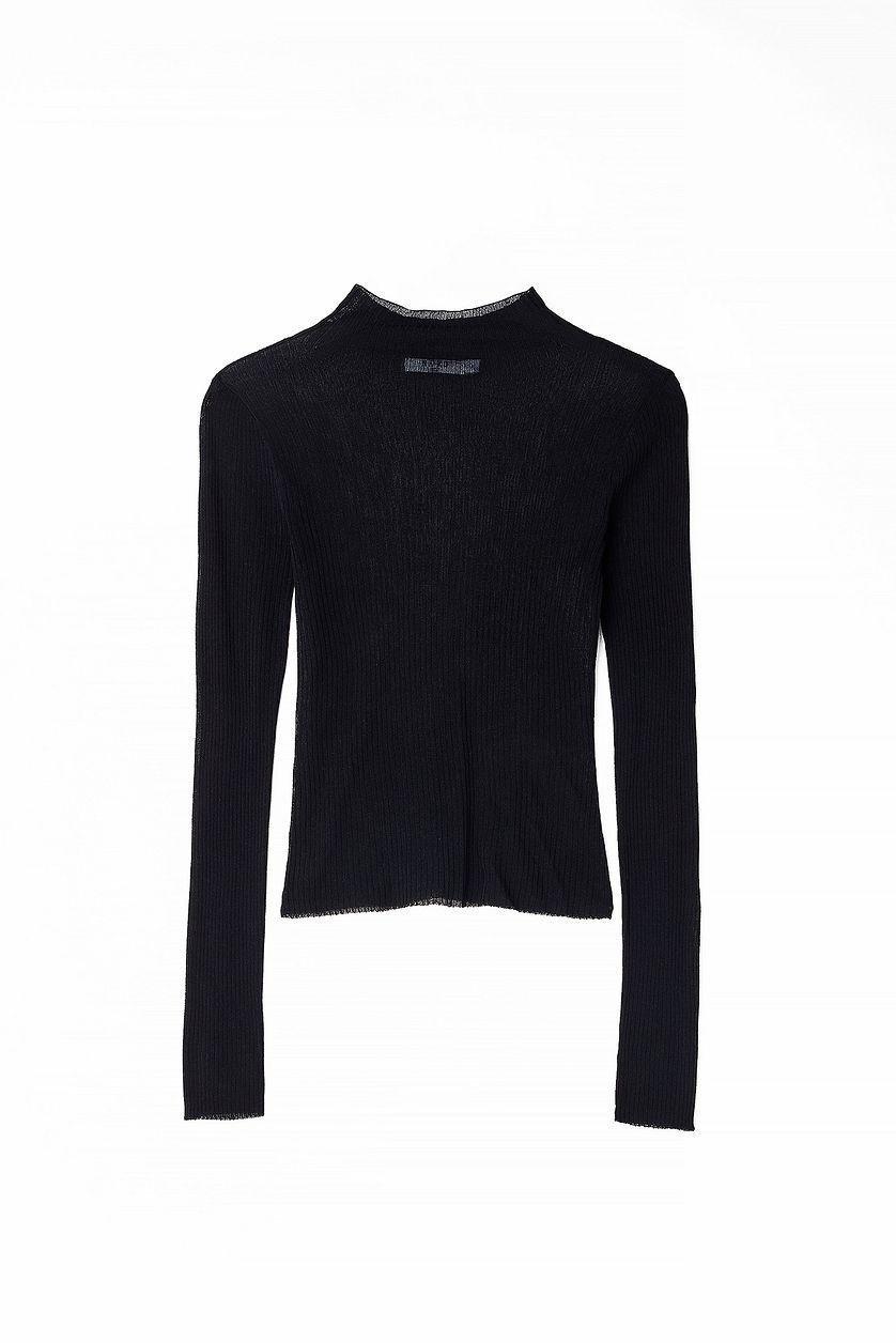 High Neck Fine Knitted Top Product Image